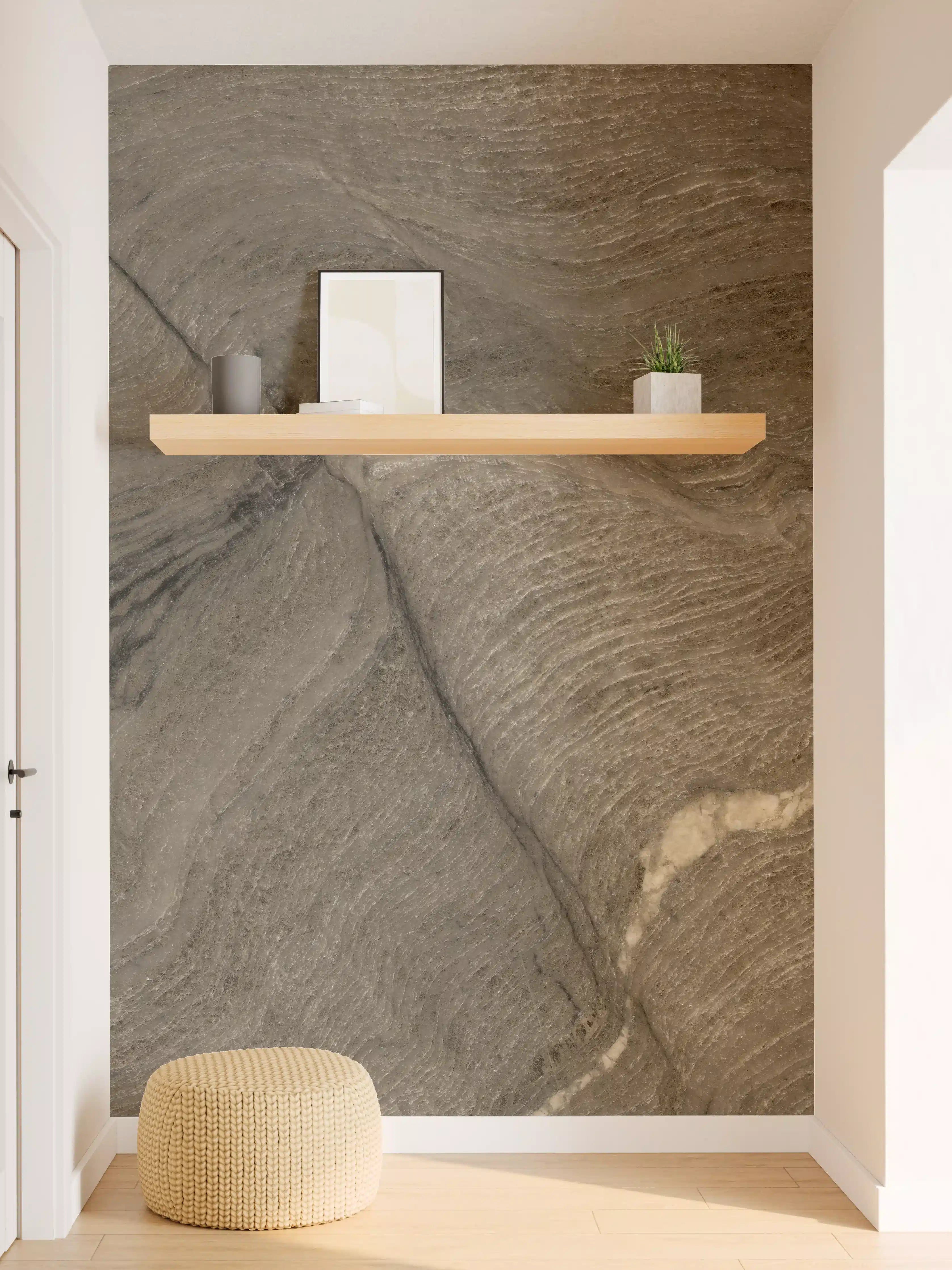 Wandverkleidung Flur - Rustikale Marmor Textur