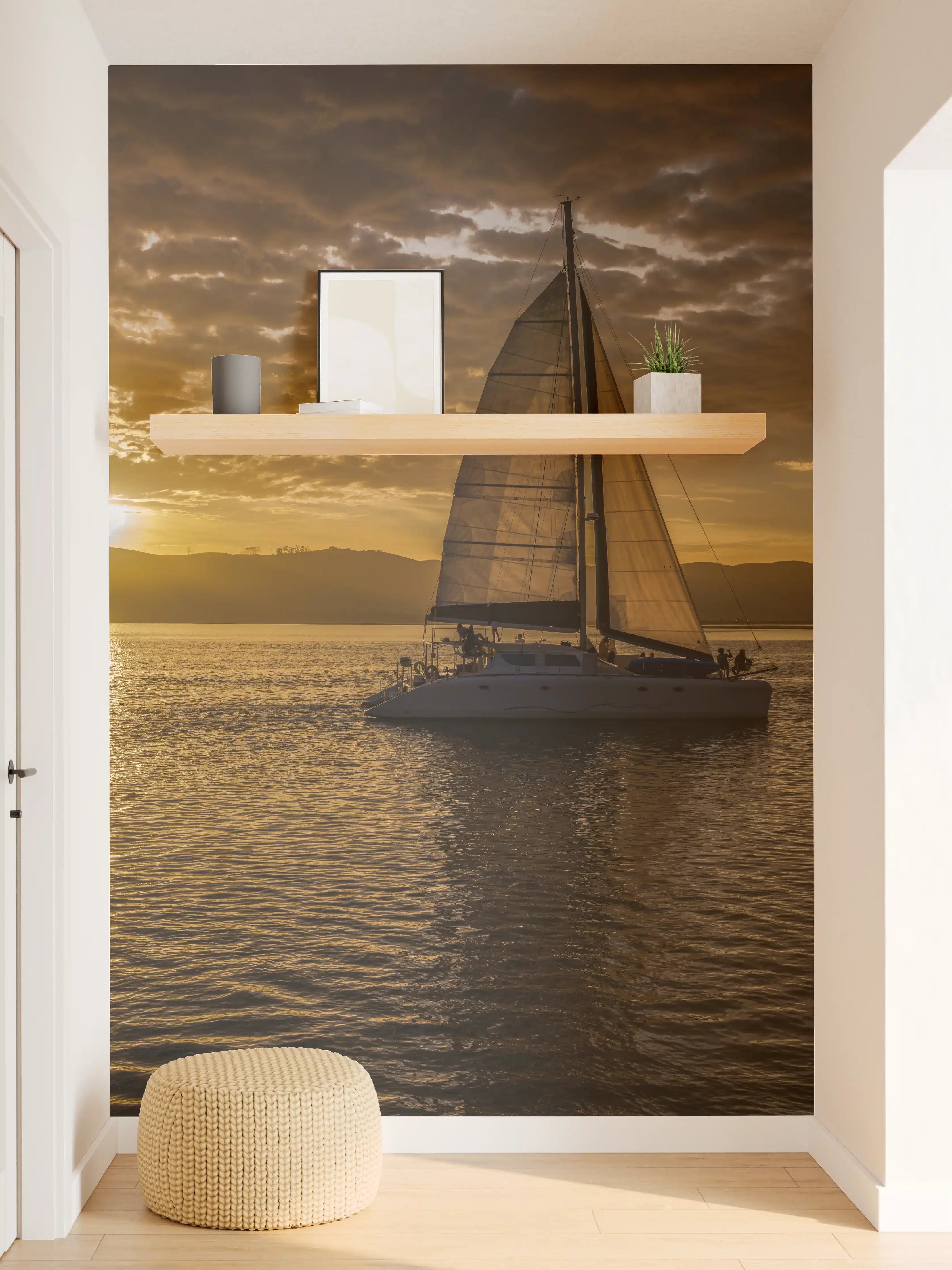 Wandverkleidung Flur - Sailboat Sunset