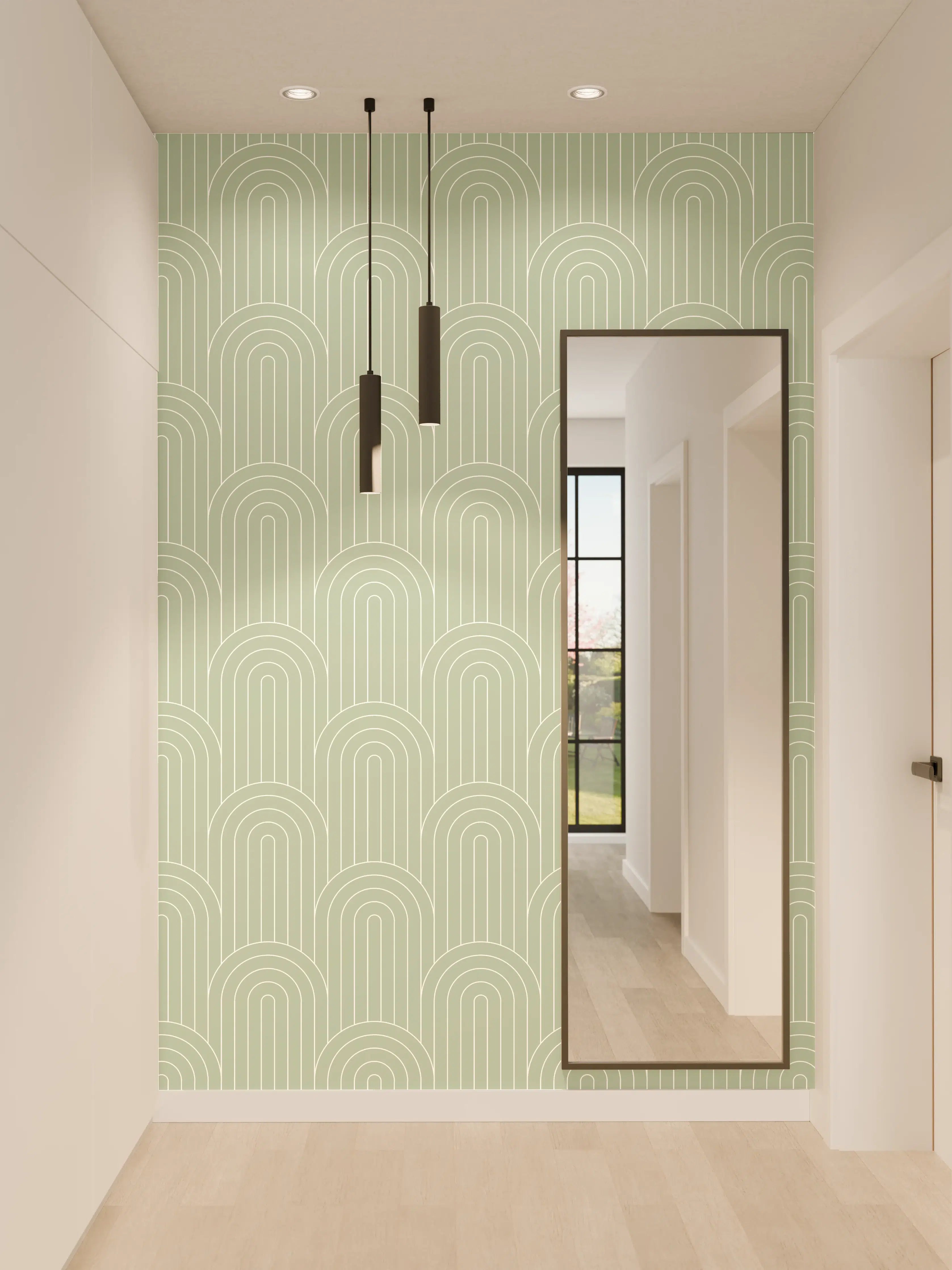 Wandverkleidung Flur - Sanfte Muster im eleganten Design