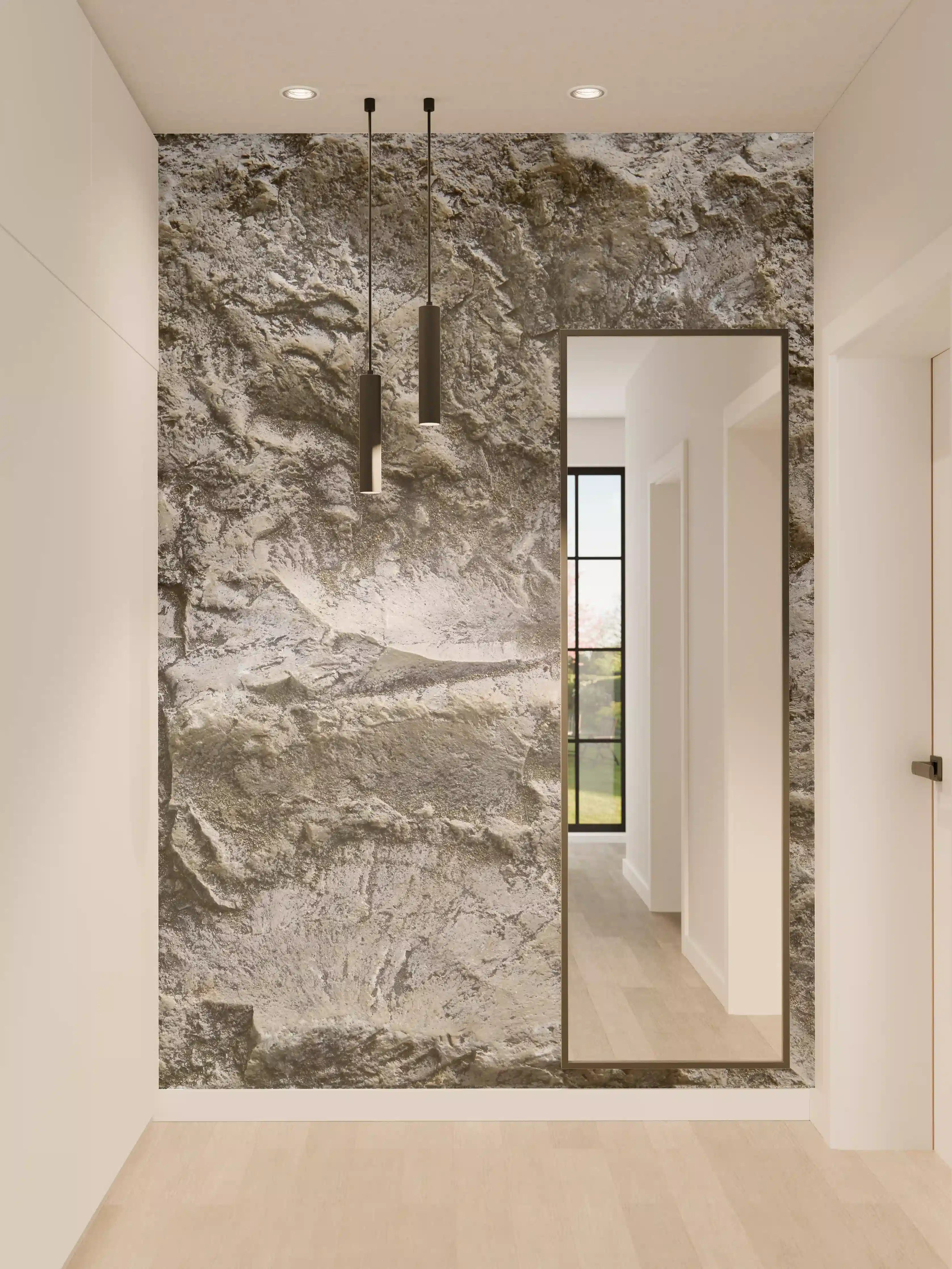 Wandverkleidung Flur - Schöne Felsstruktur - Granit