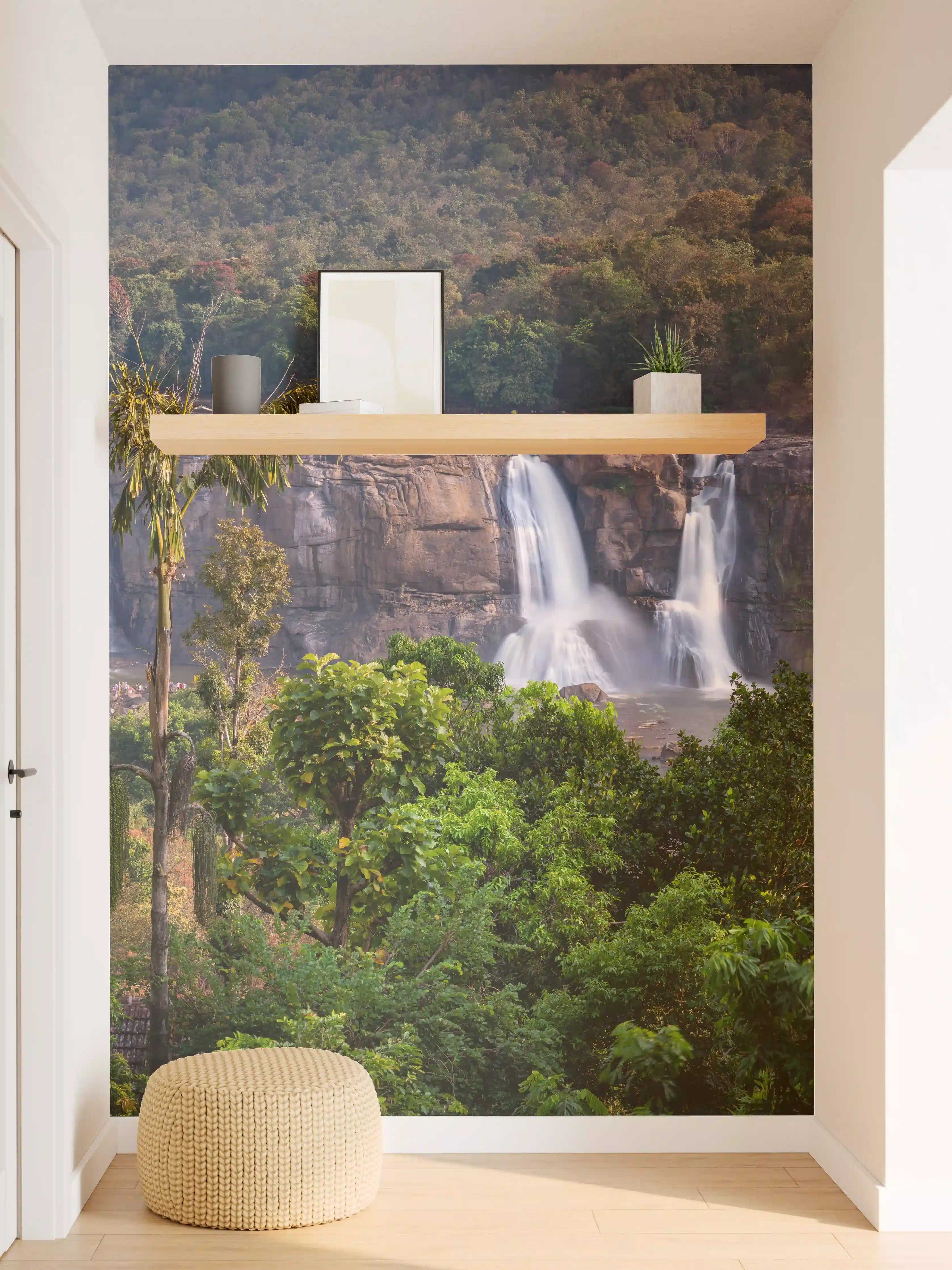 Wandverkleidung Flur - Schöne Langzeitbelichtung der Athirappilly-Wasserfälle