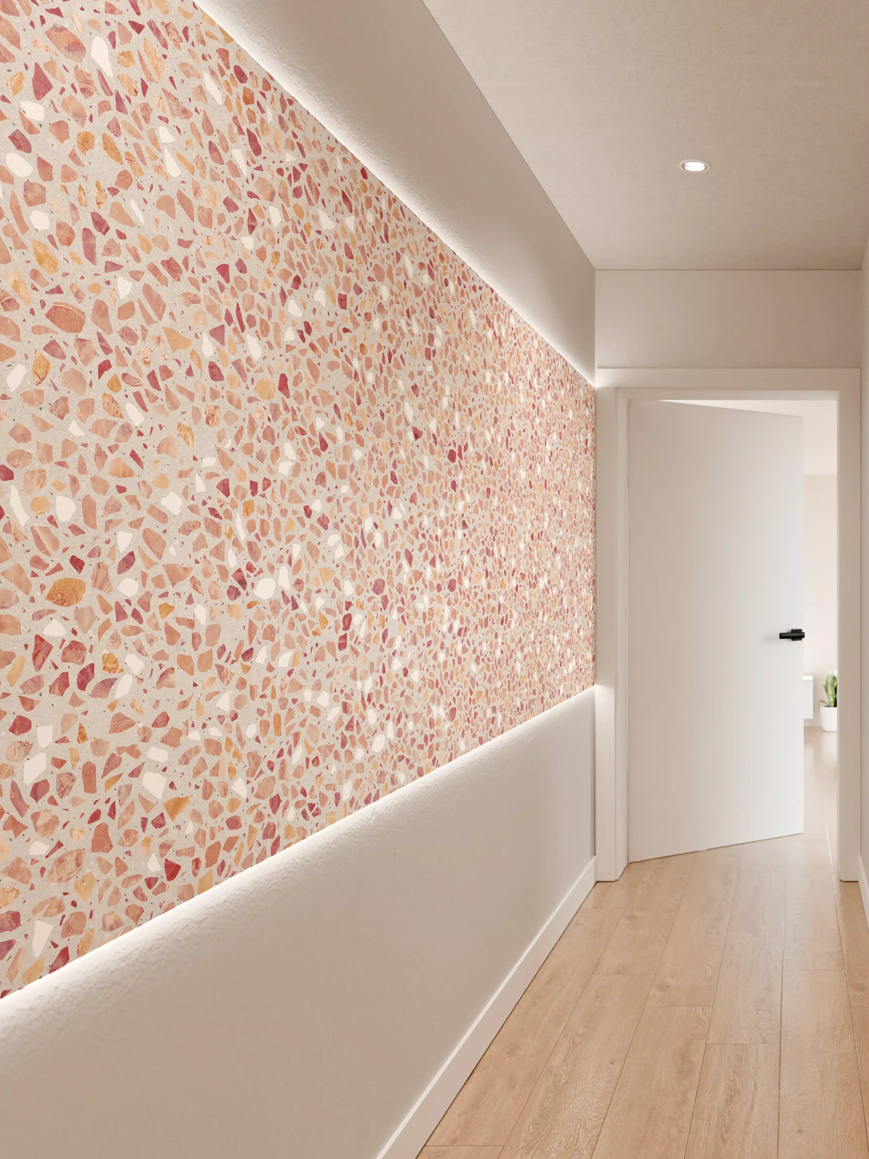 Wandverkleidung Flur - Schöne rote Terrazzo Stein Textur