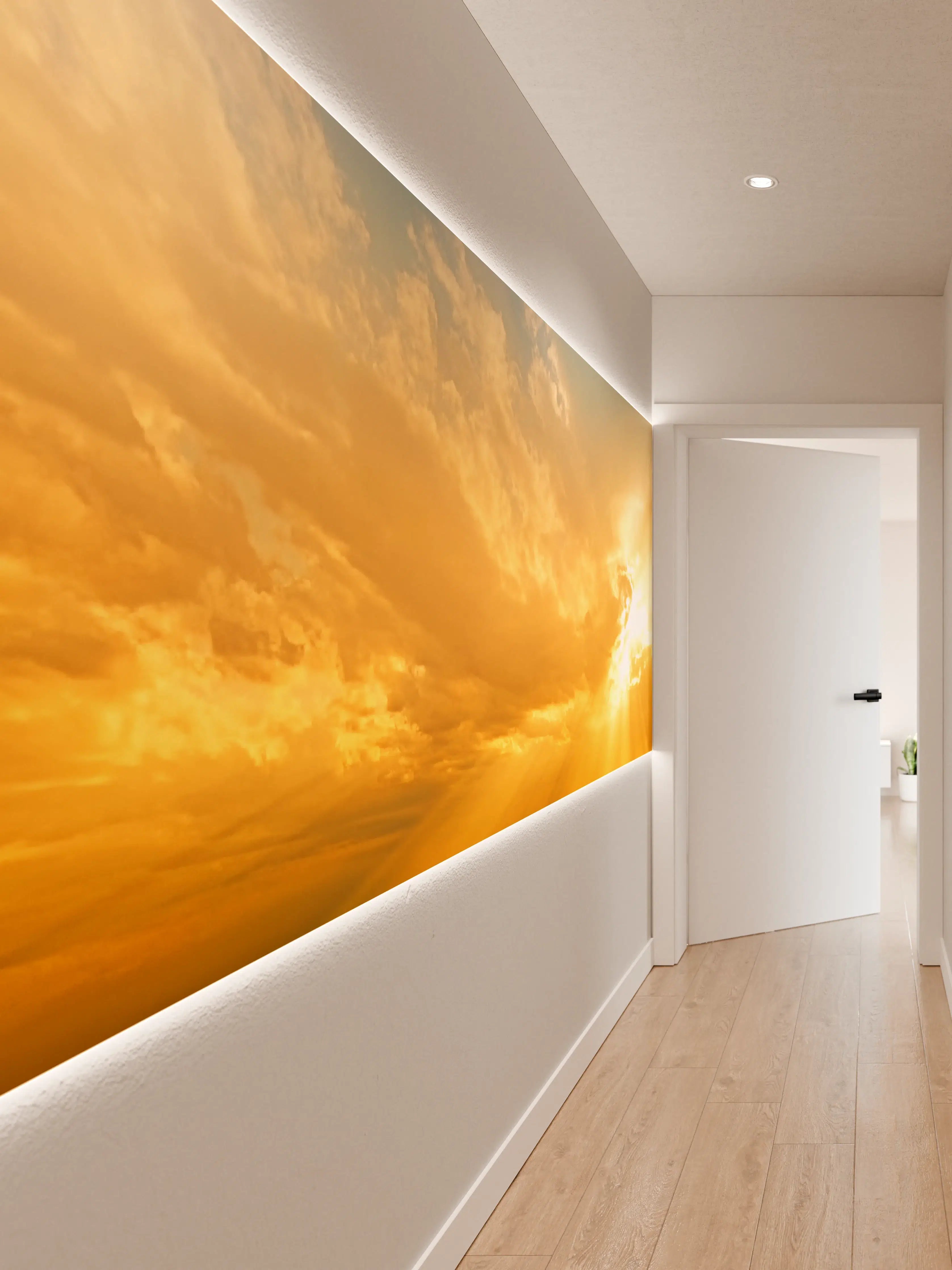 Wandverkleidung Flur - Schöner Blick auf Sonnenuntergang