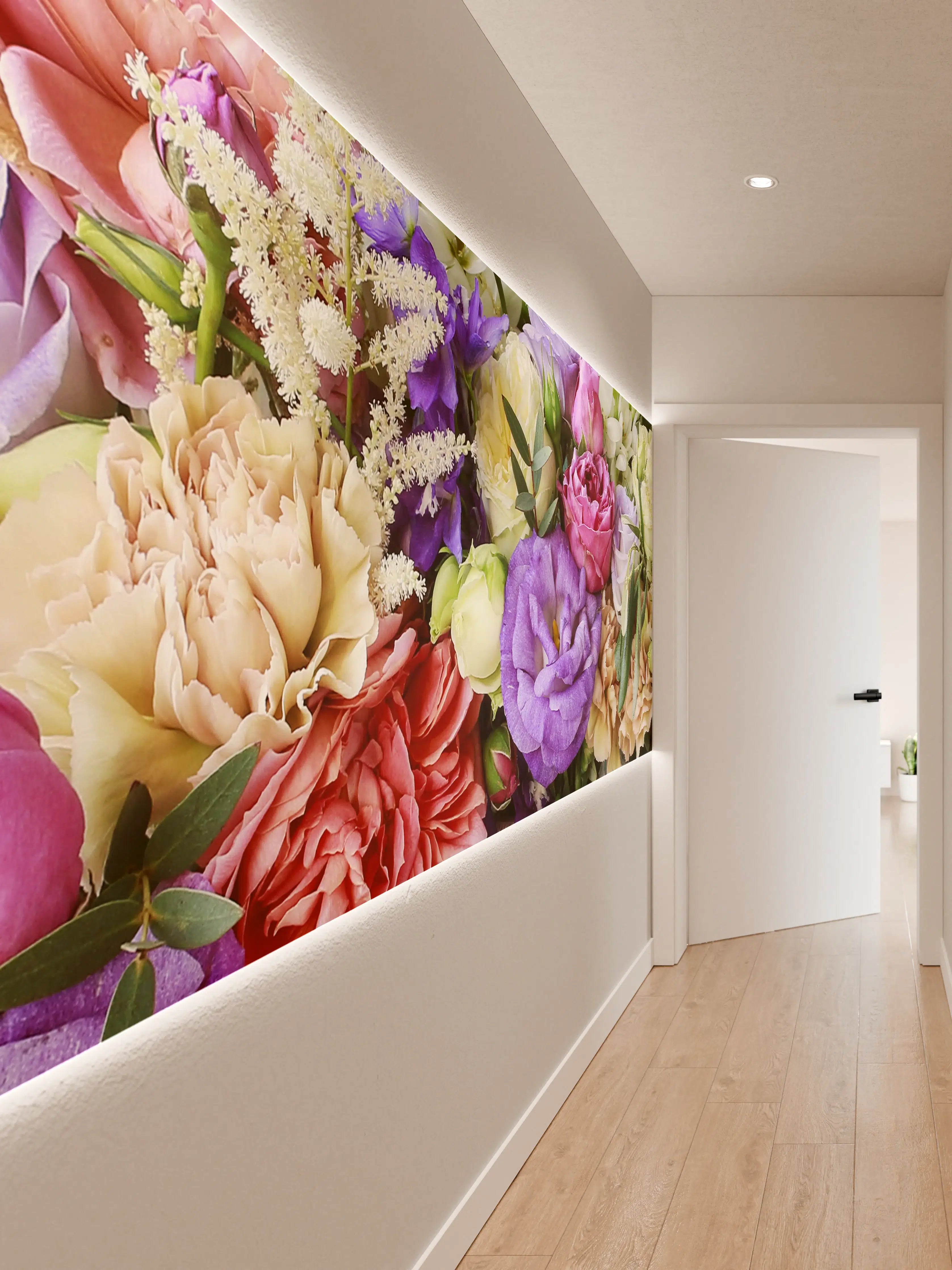 Wandverkleidung Flur - Schöner Blumenstrauß