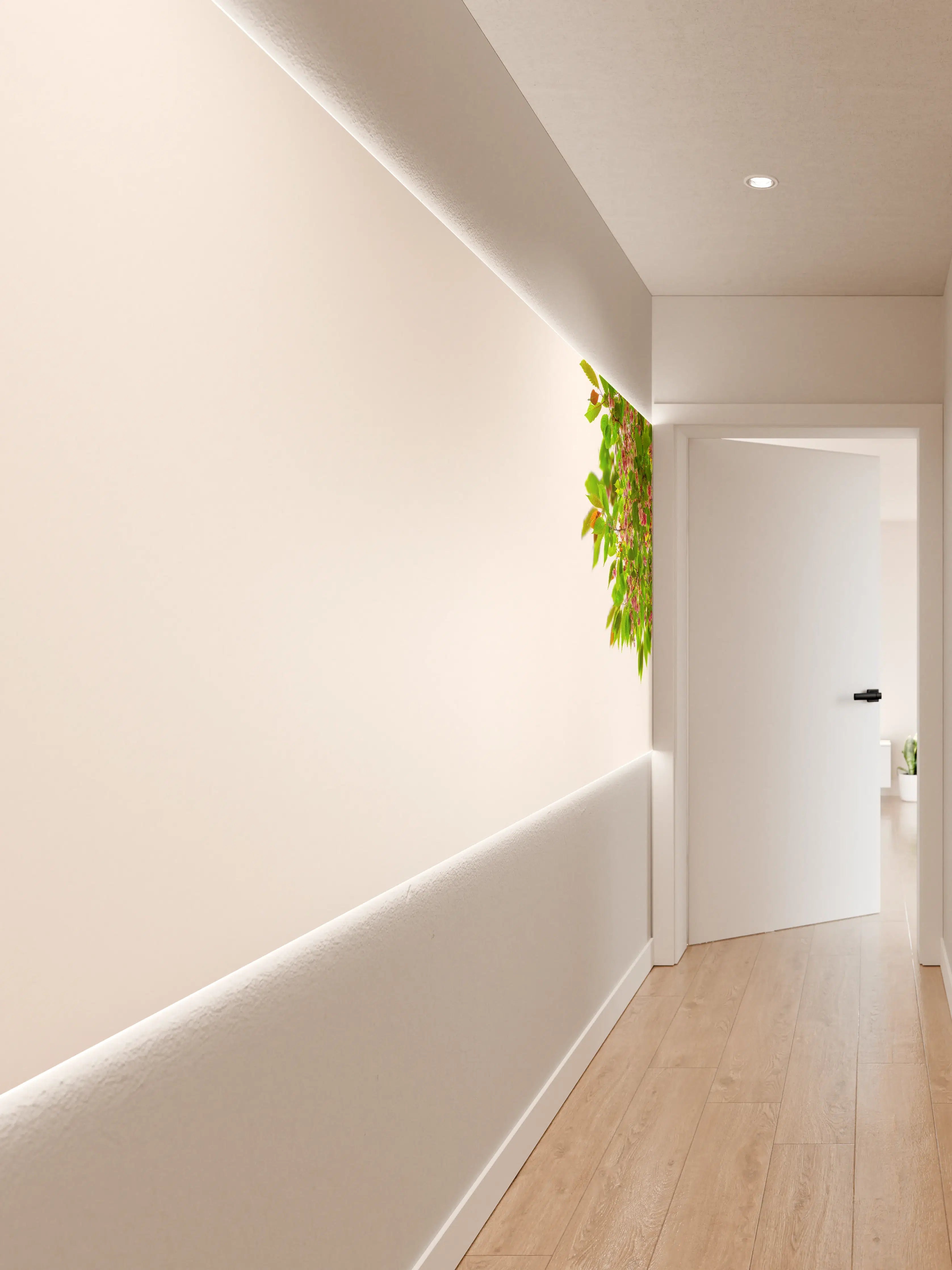 Wandverkleidung Flur - Schöner Kirschblütenast