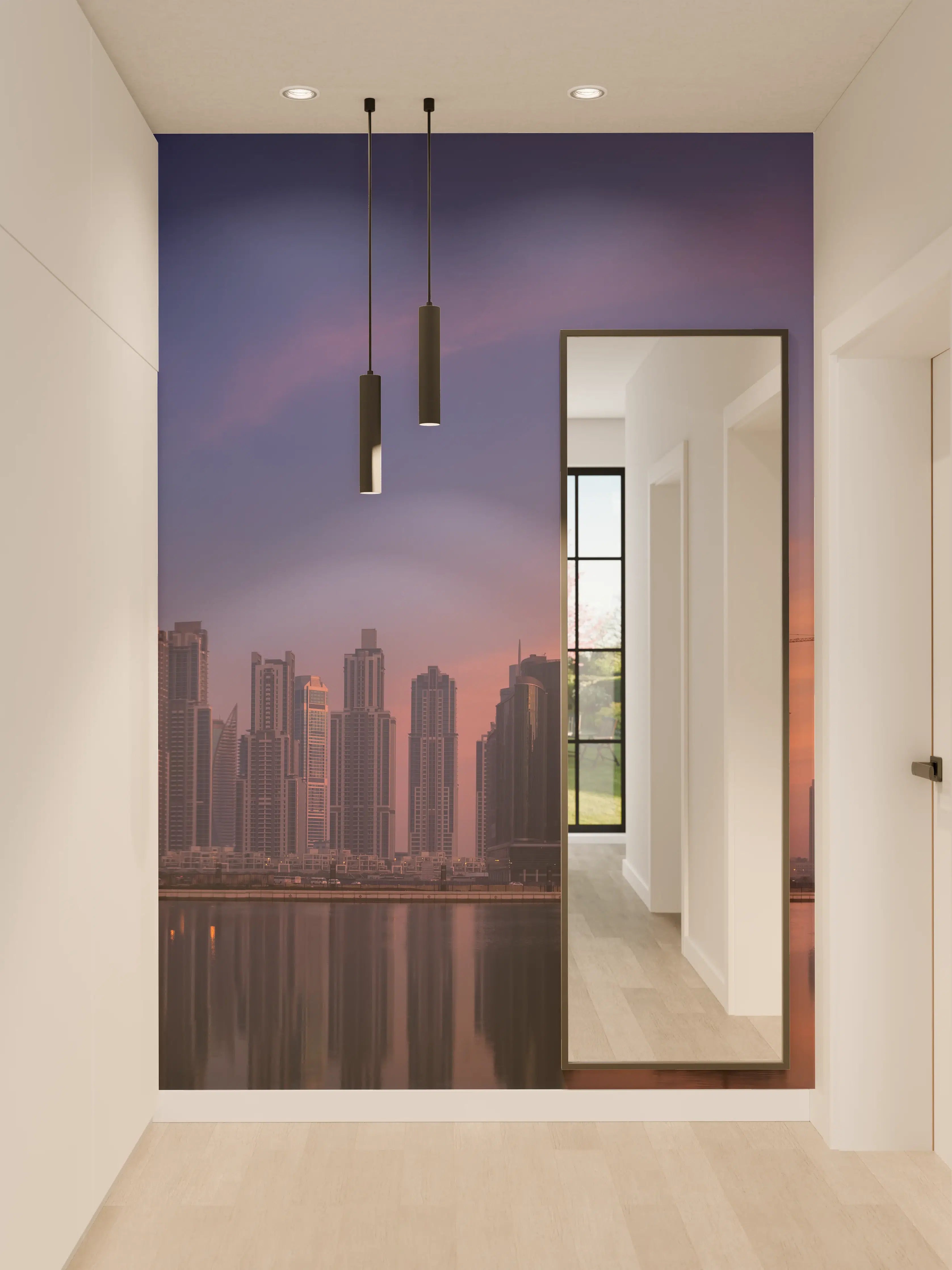 Wandverkleidung Flur - Schönes Stadtbild von Dubai