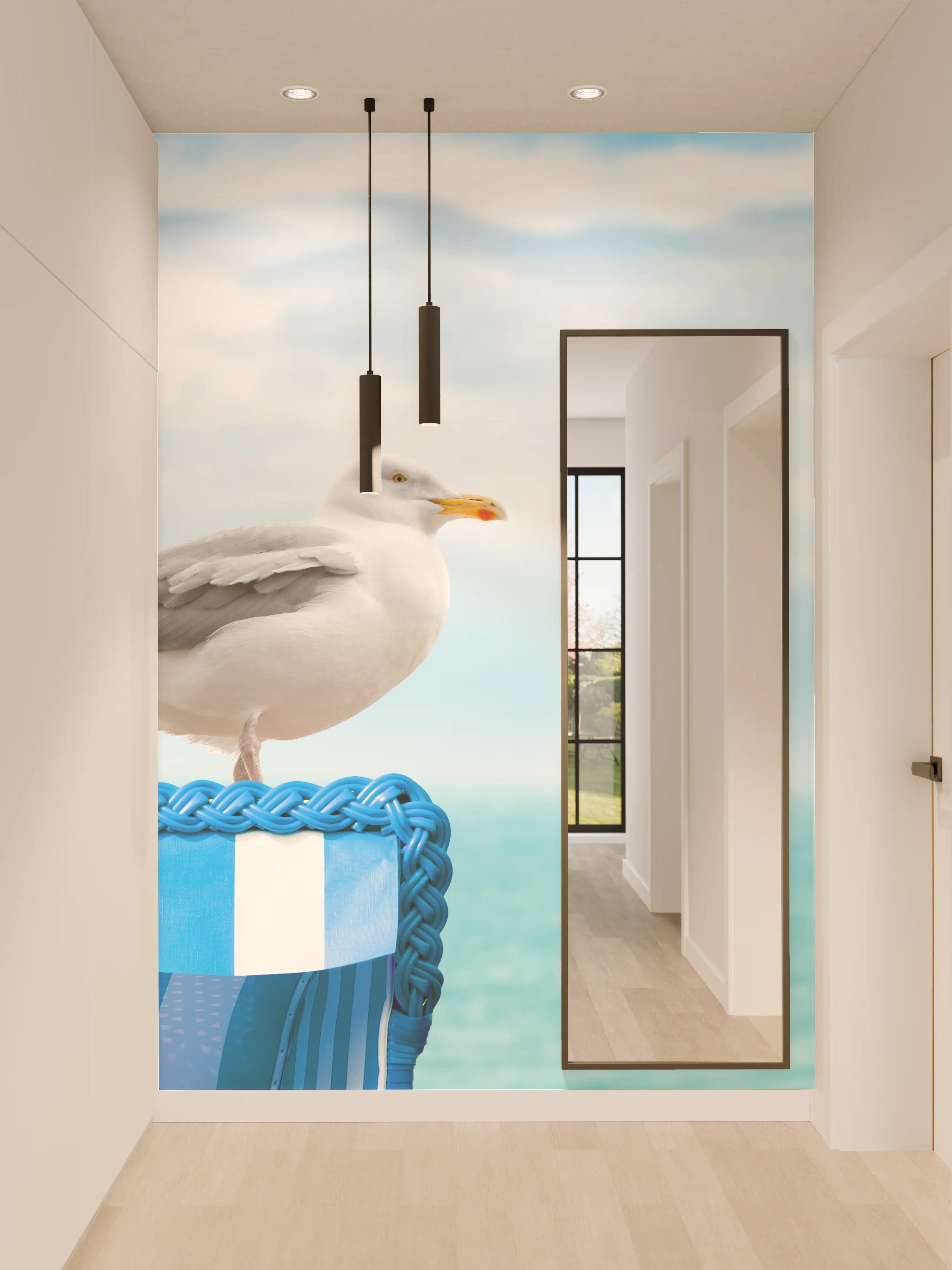 Wandverkleidung Flur - Seagull by the Beach Chair