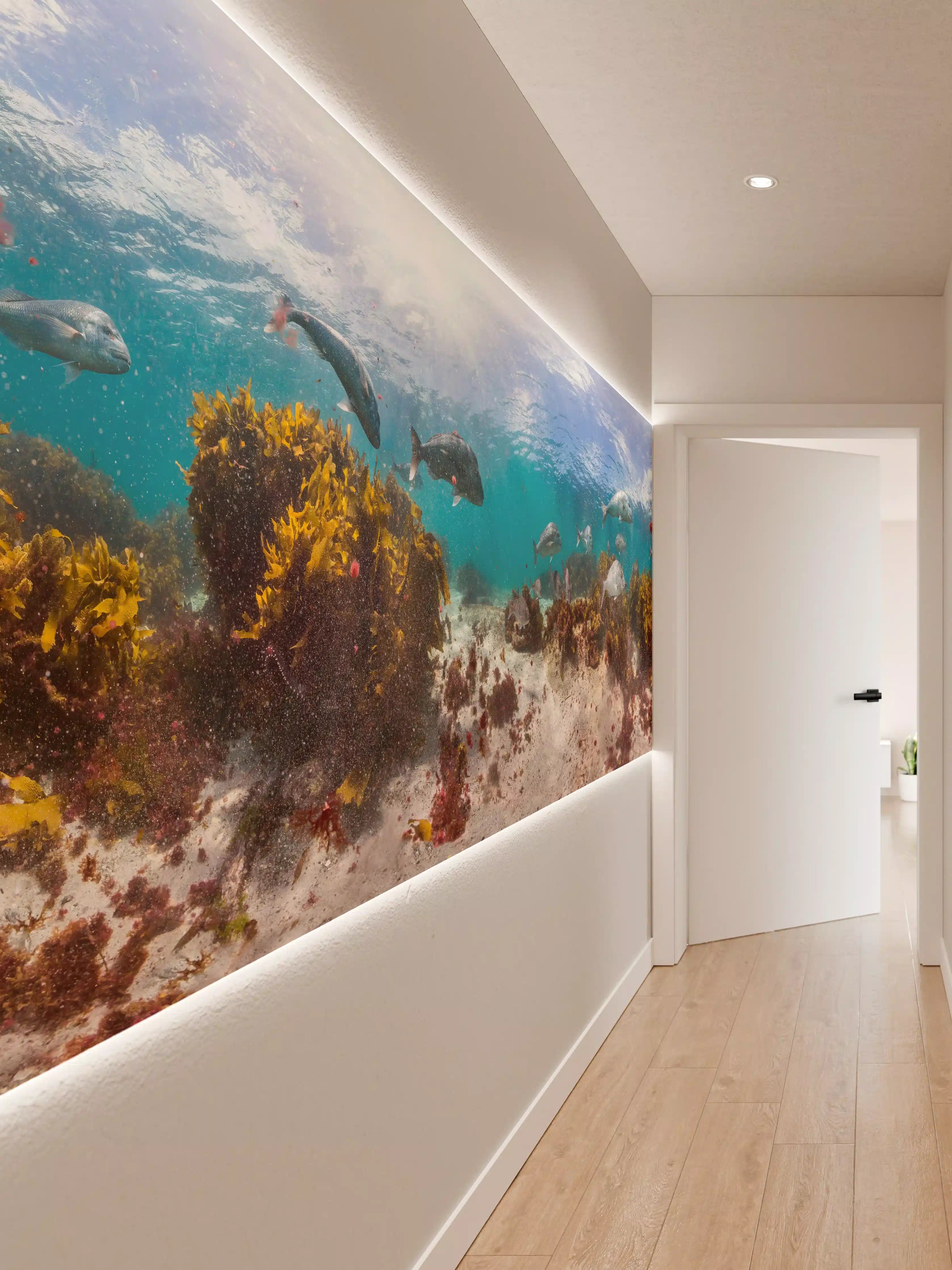 Wandverkleidung Flur - Seetang und Fisch in Neuseeland