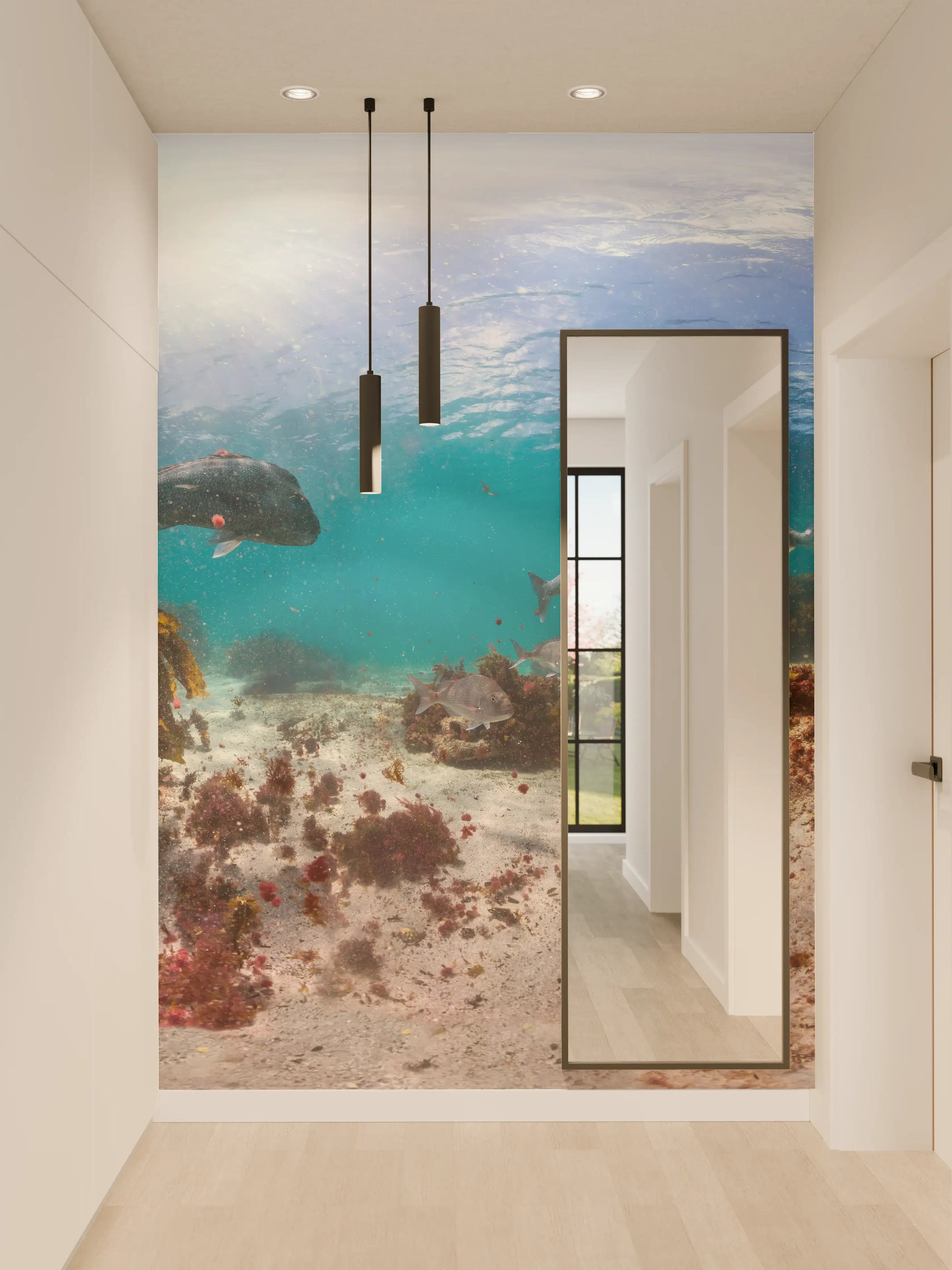 Wandverkleidung Flur - Seetang und Fisch in Neuseeland