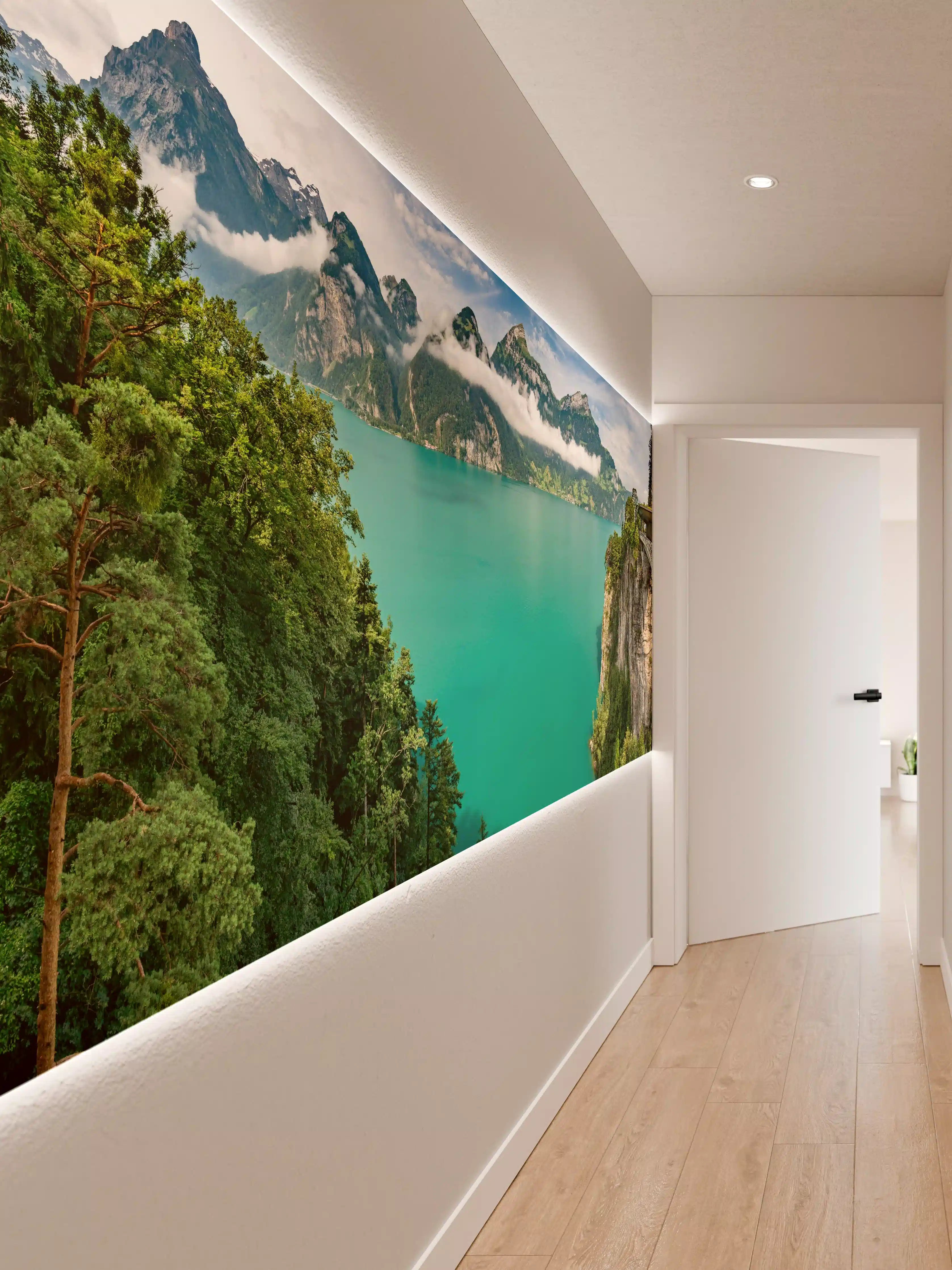 Wandverkleidung Flur - Sommeralpen im Blick- Schweiz