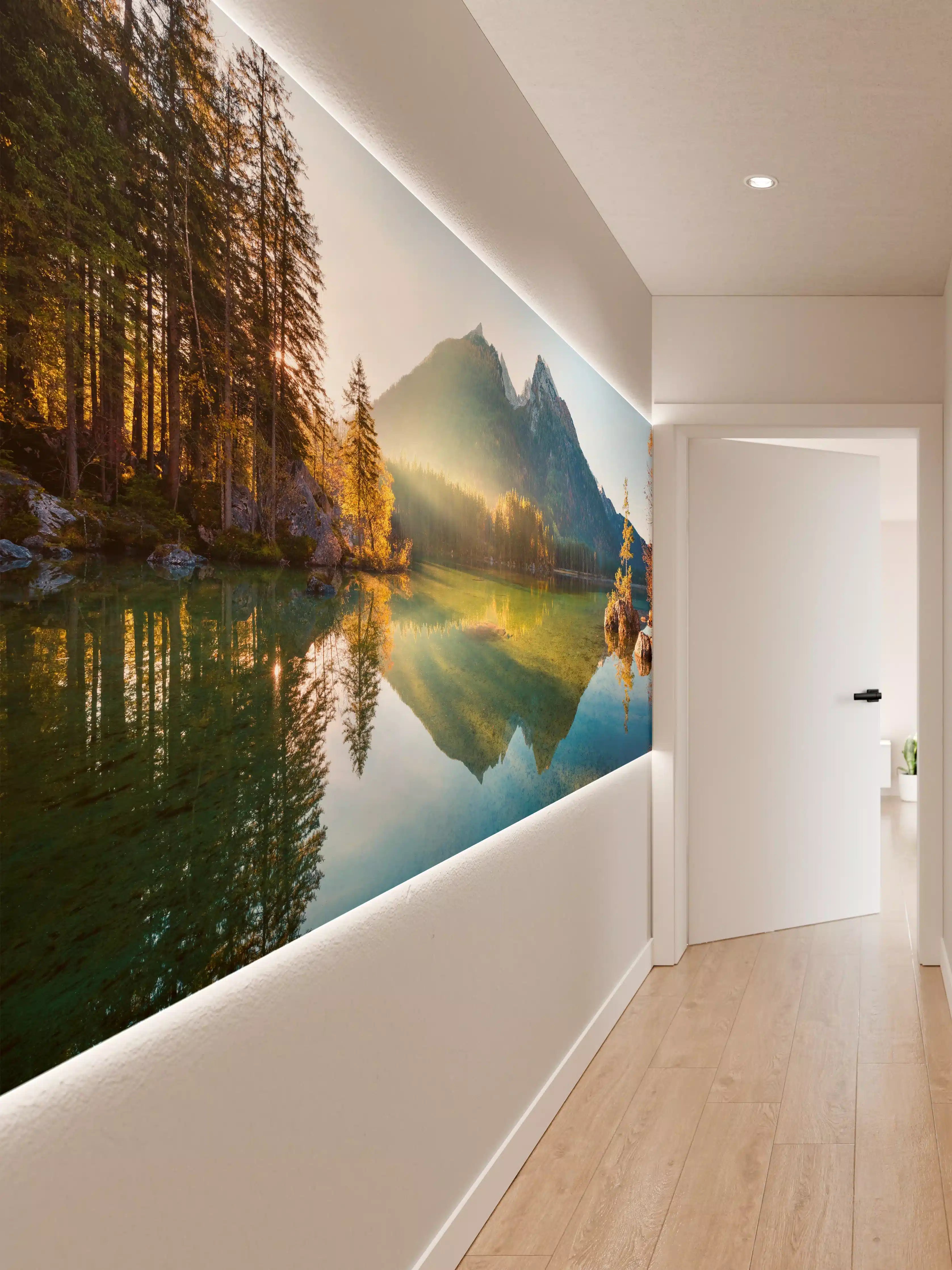 Wandverkleidung Flur - Sonnenaufgang am Hintersee