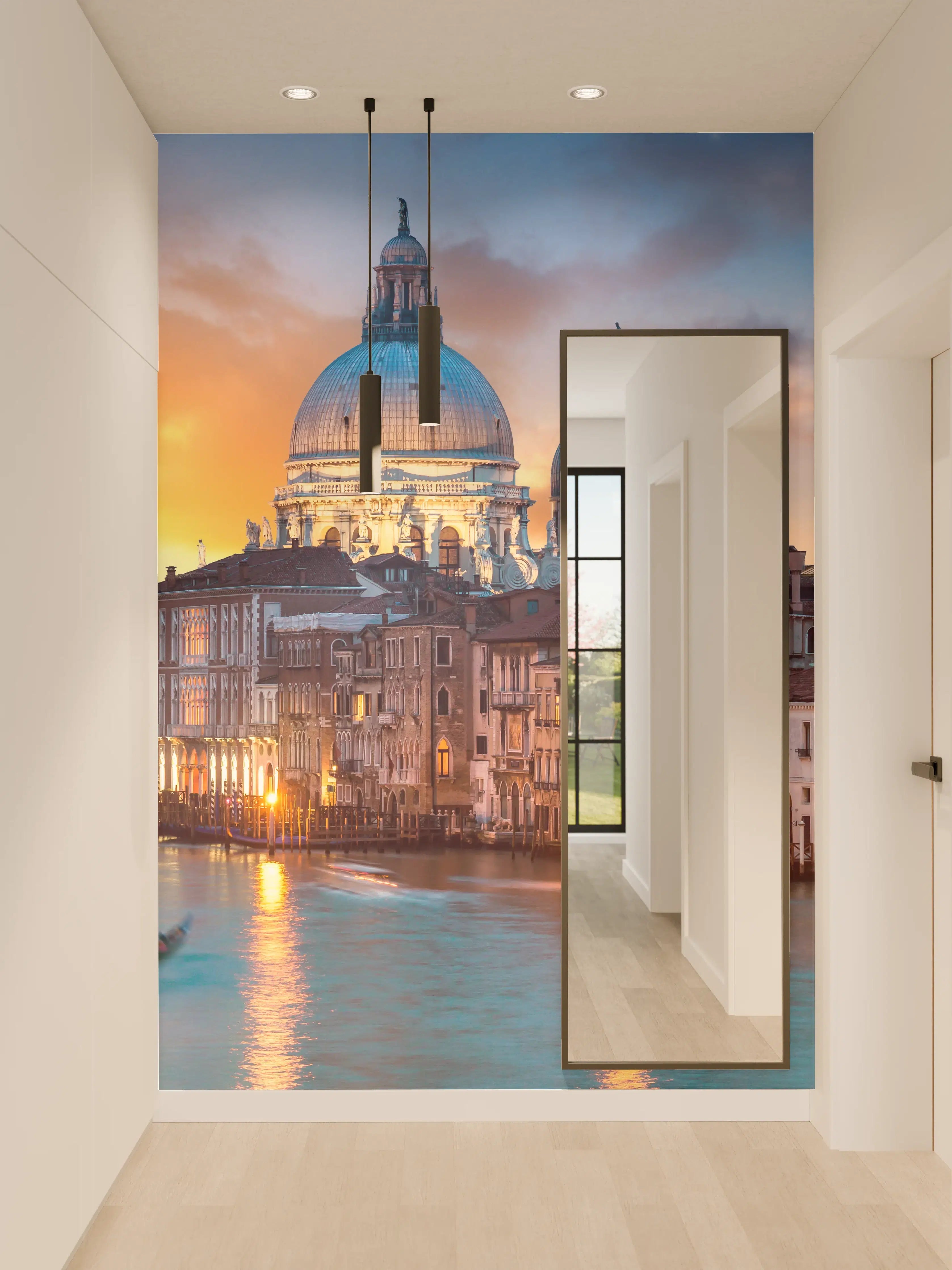 Wandverkleidung Flur - Sonnenuntergang am Canal Grande - Venedig 2