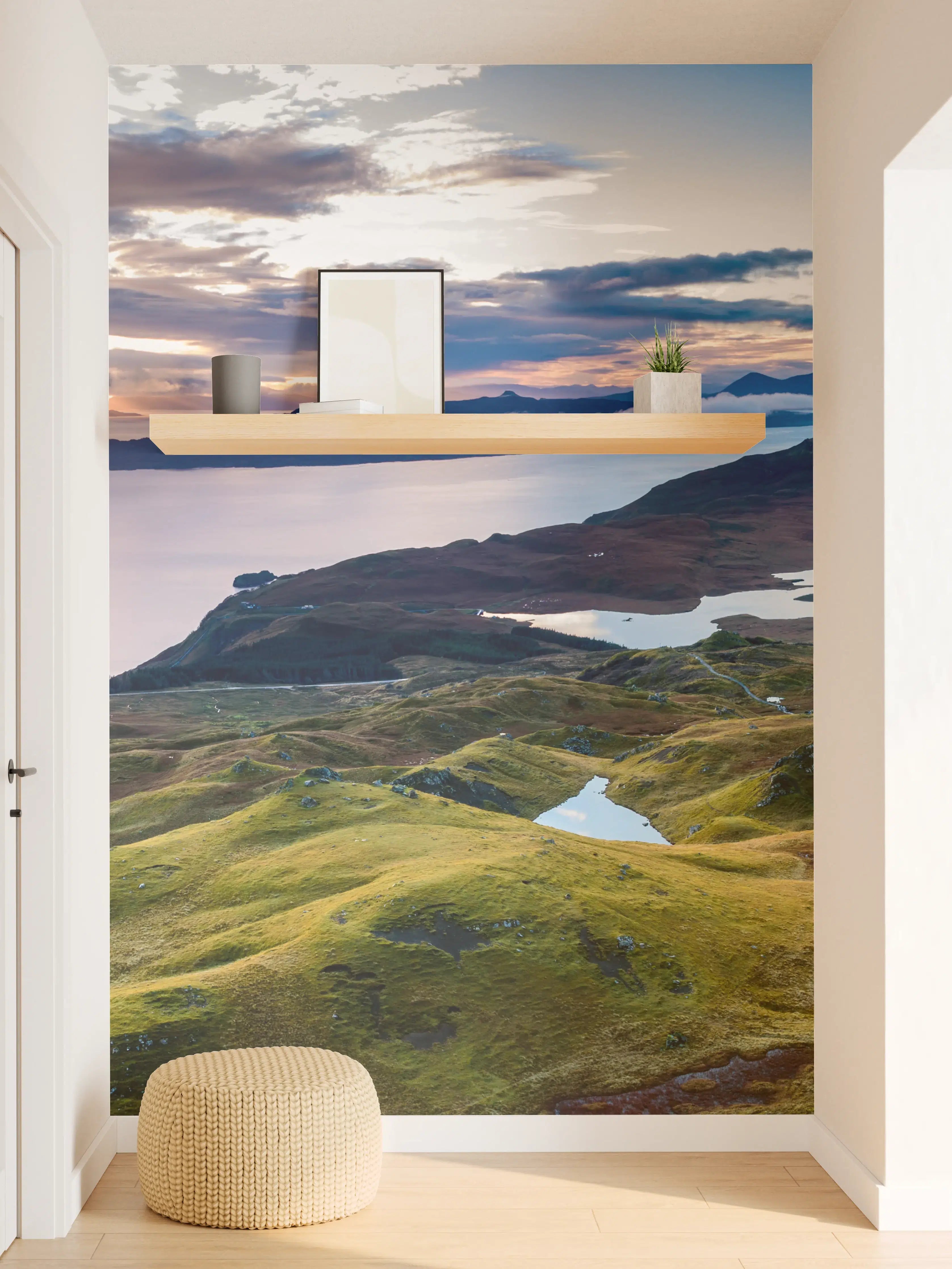 Wandverkleidung Flur - Spektakuläre Landschaft mit beeindruckenden Felsformationen und Panoramaansicht