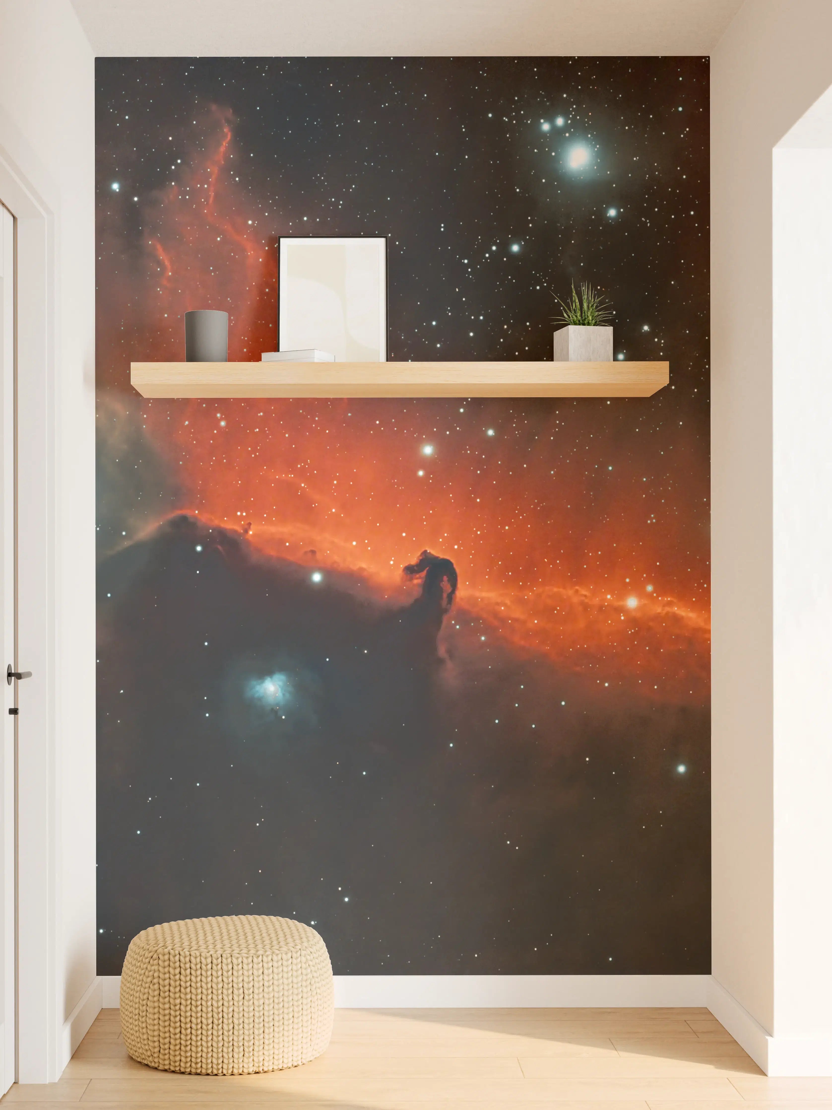 Wandverkleidung Flur - Spektakuläres Weltraumbild mit Nebel und Sternen