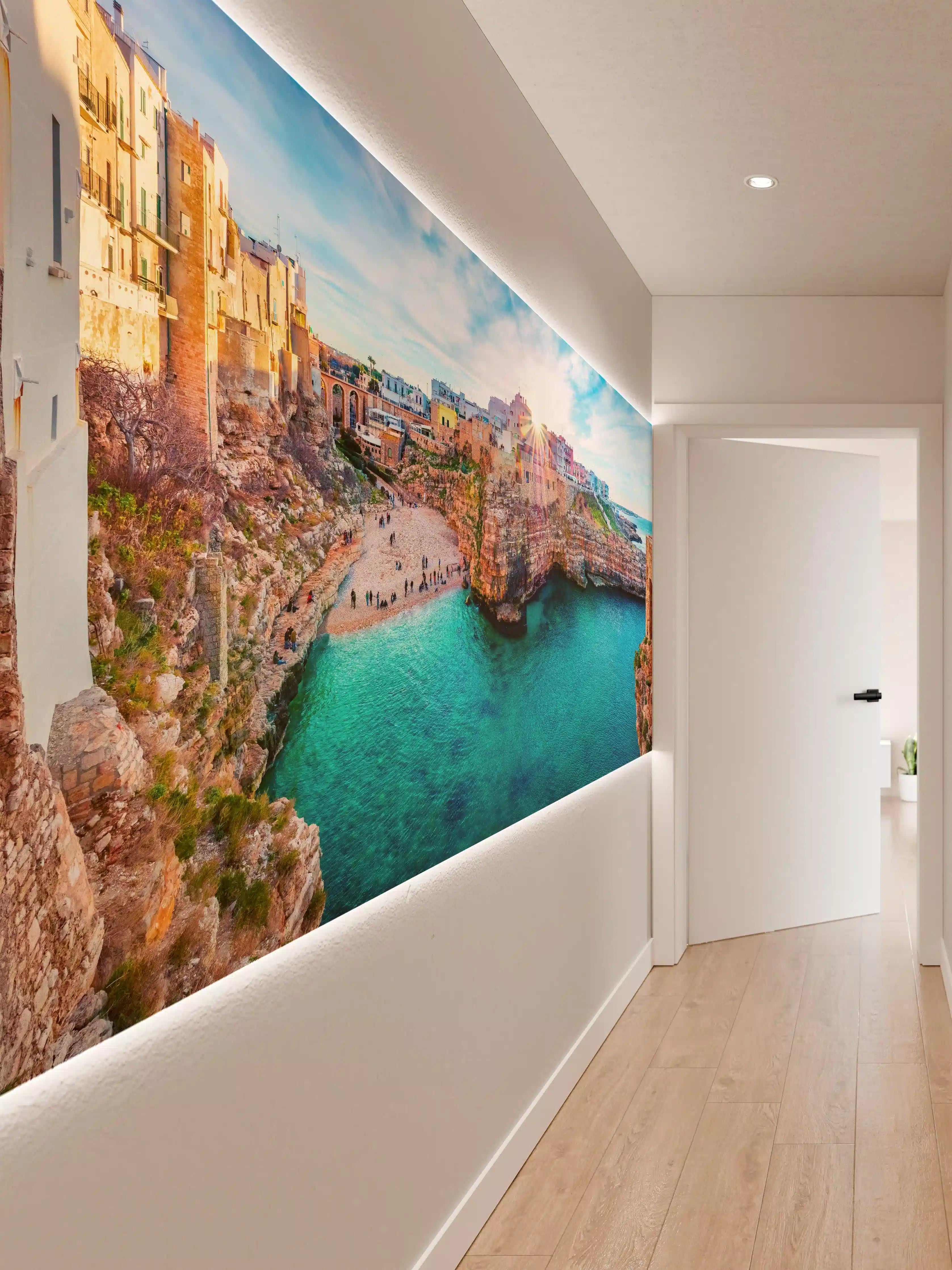 Wandverkleidung Flur - Stadtbild von Polignano a Mare