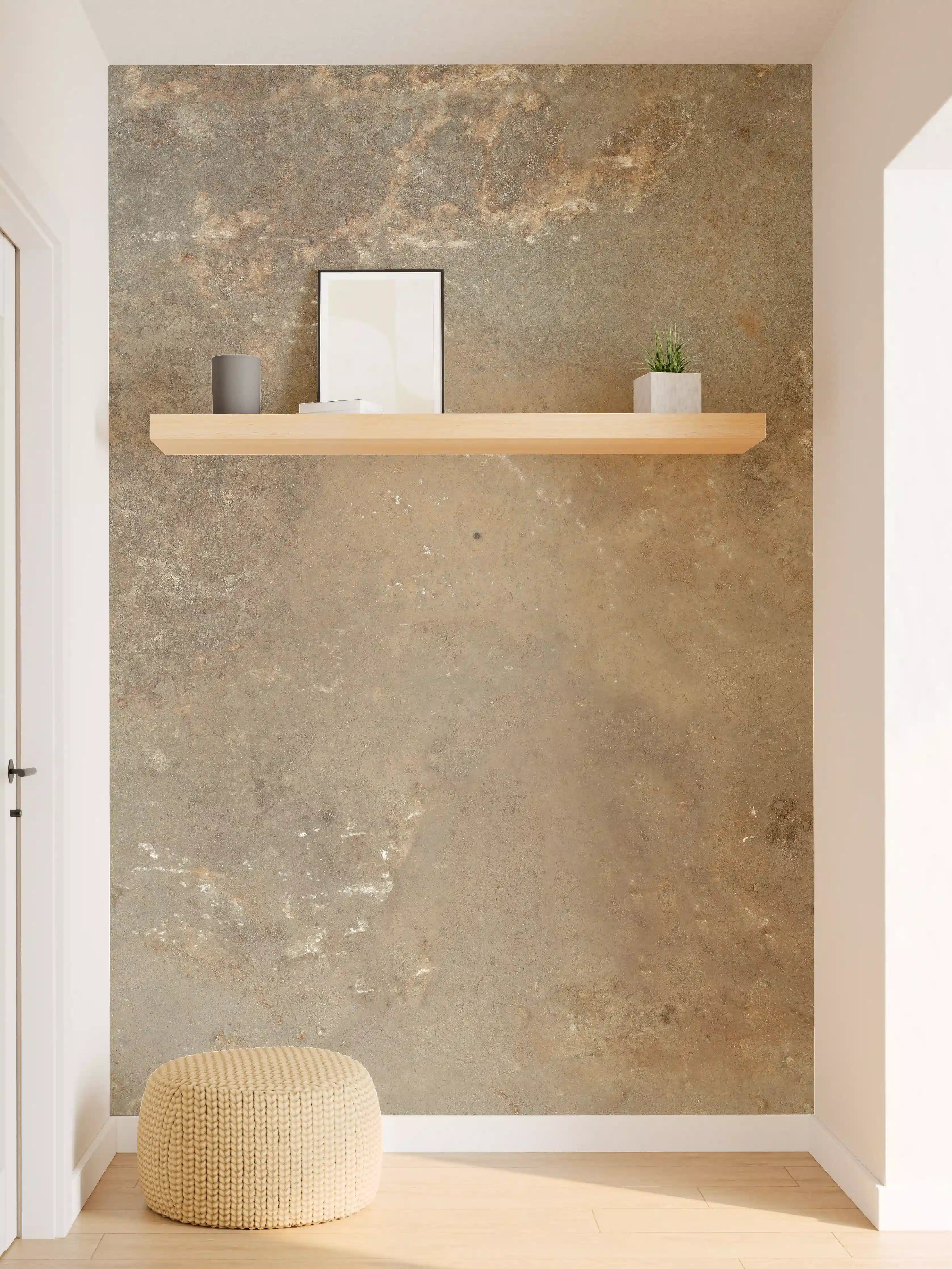 Wandverkleidung Flur - Steinige Zement Struktur