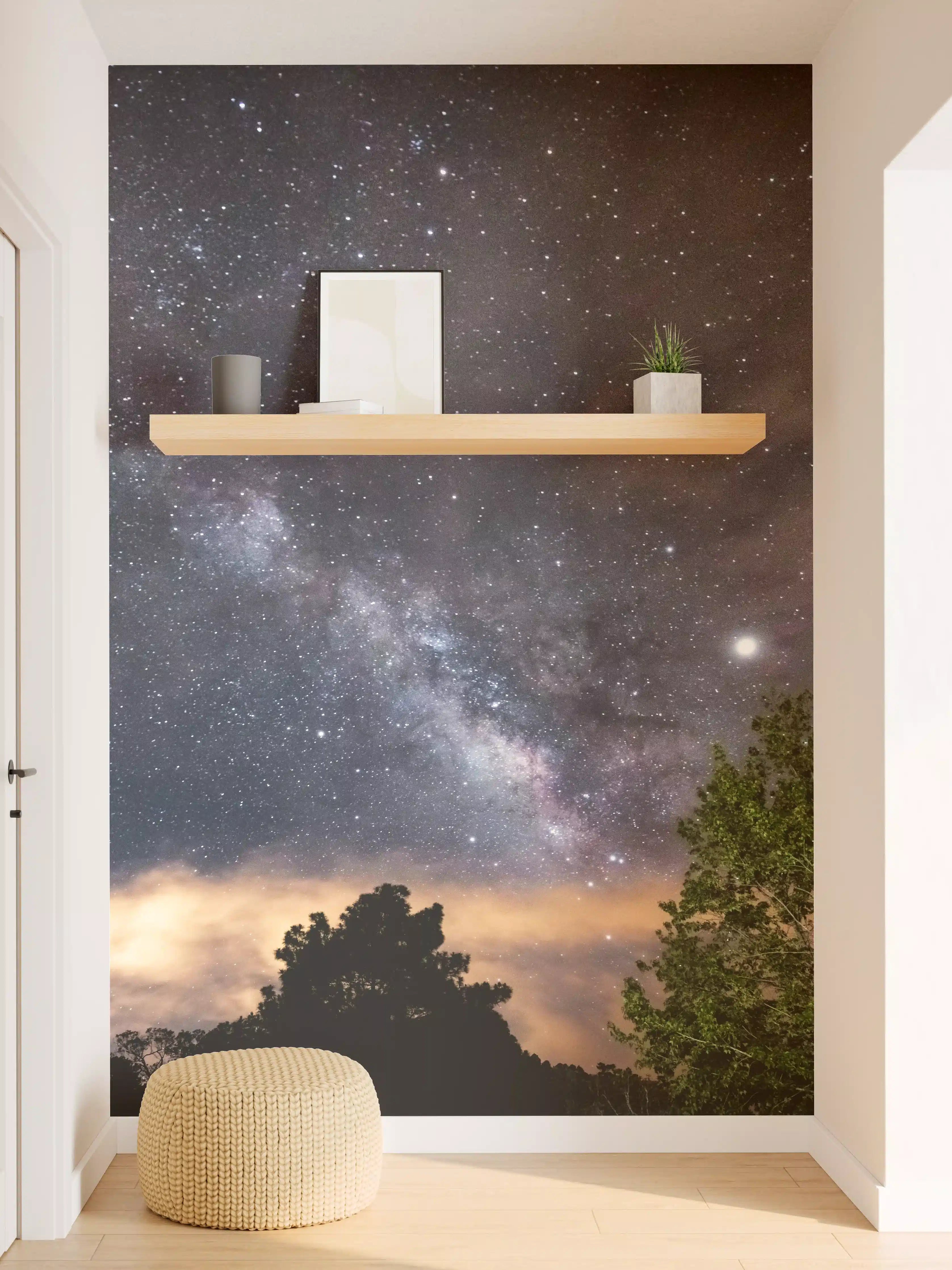 Wandverkleidung Flur - Sterne im Himmel bei Nacht