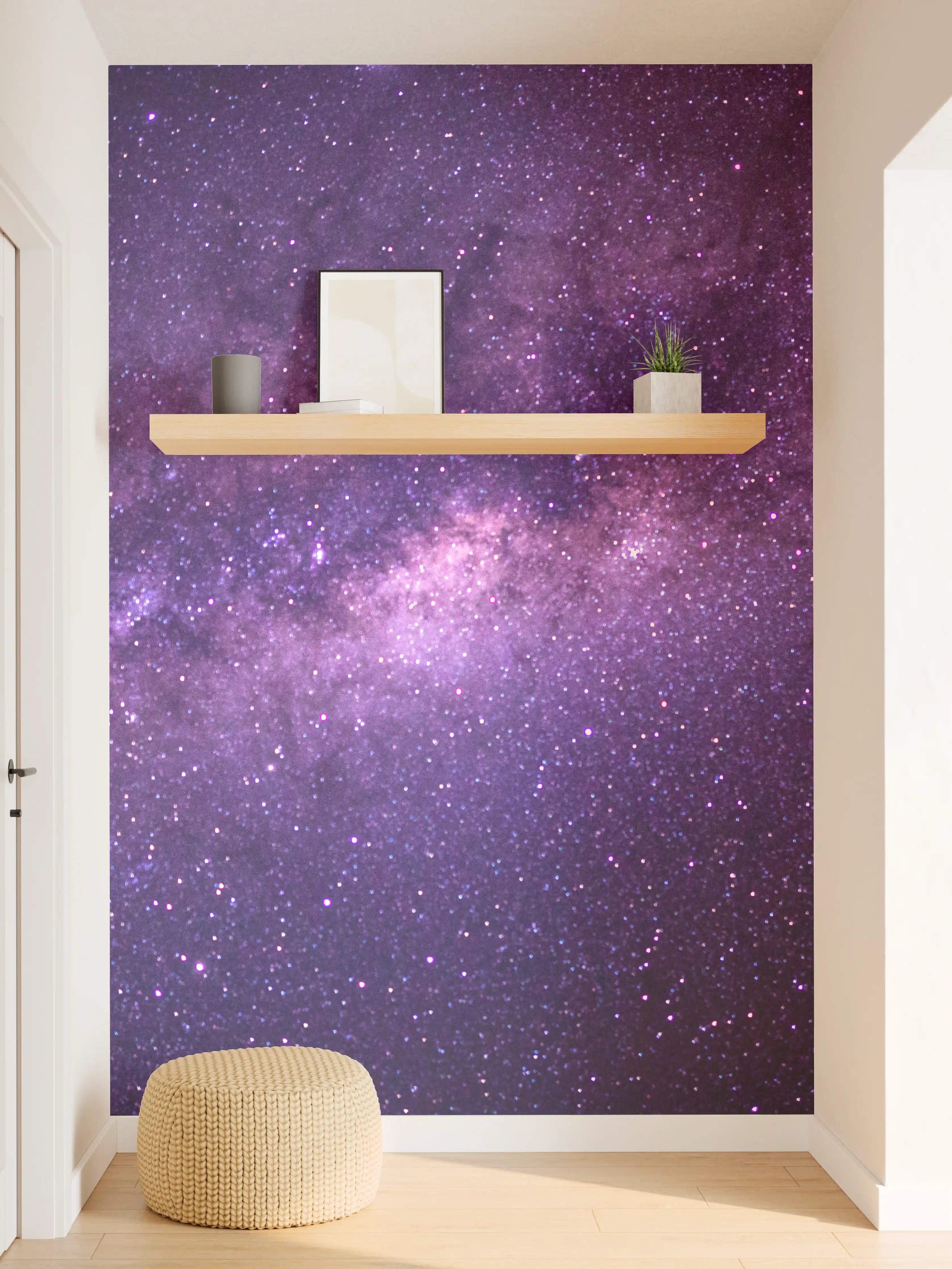 Wandverkleidung Flur - Sternenhimmel mit Galaxie
