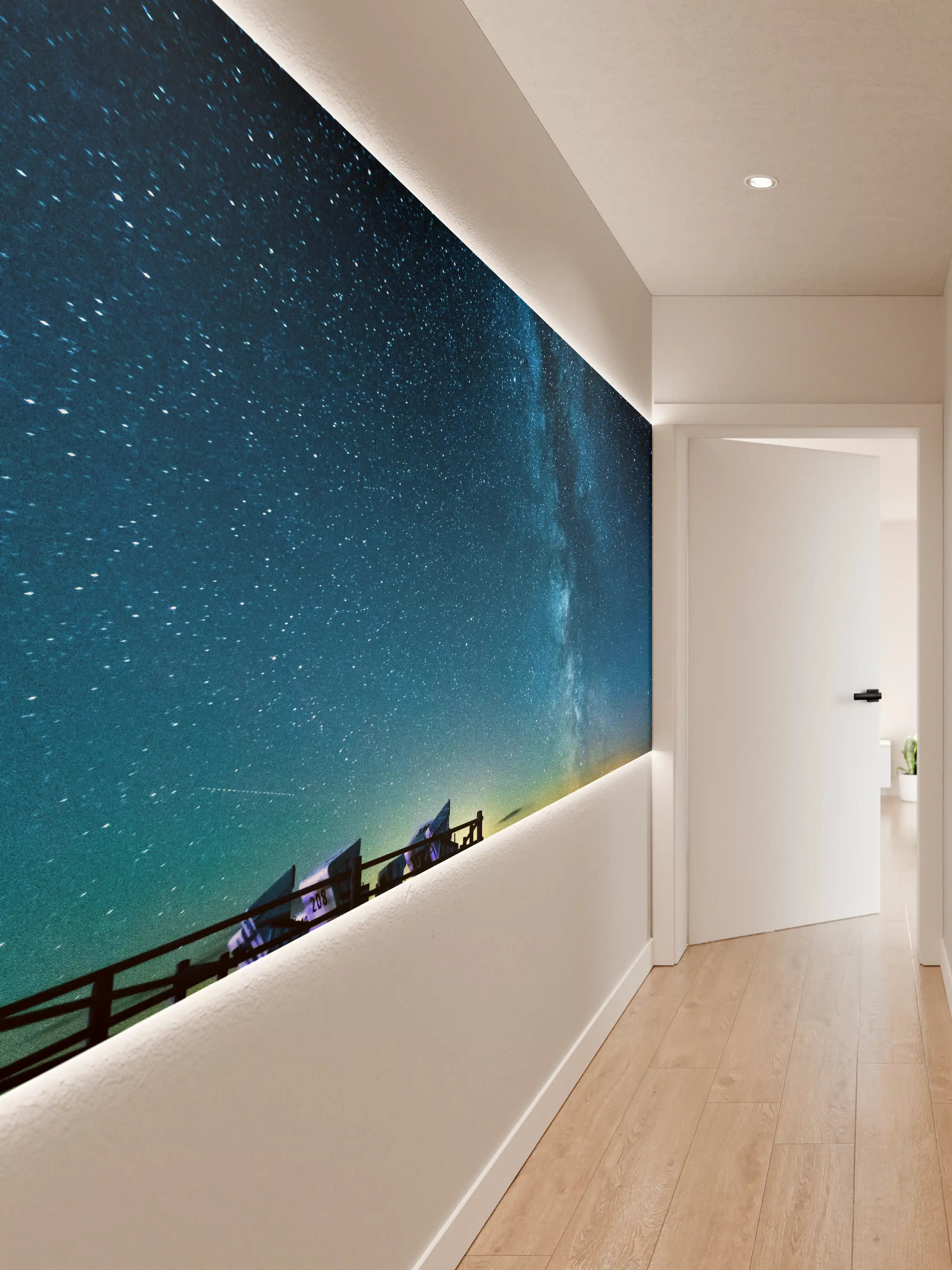 Wandverkleidung Flur - Sternenhimmel über dem Strand
