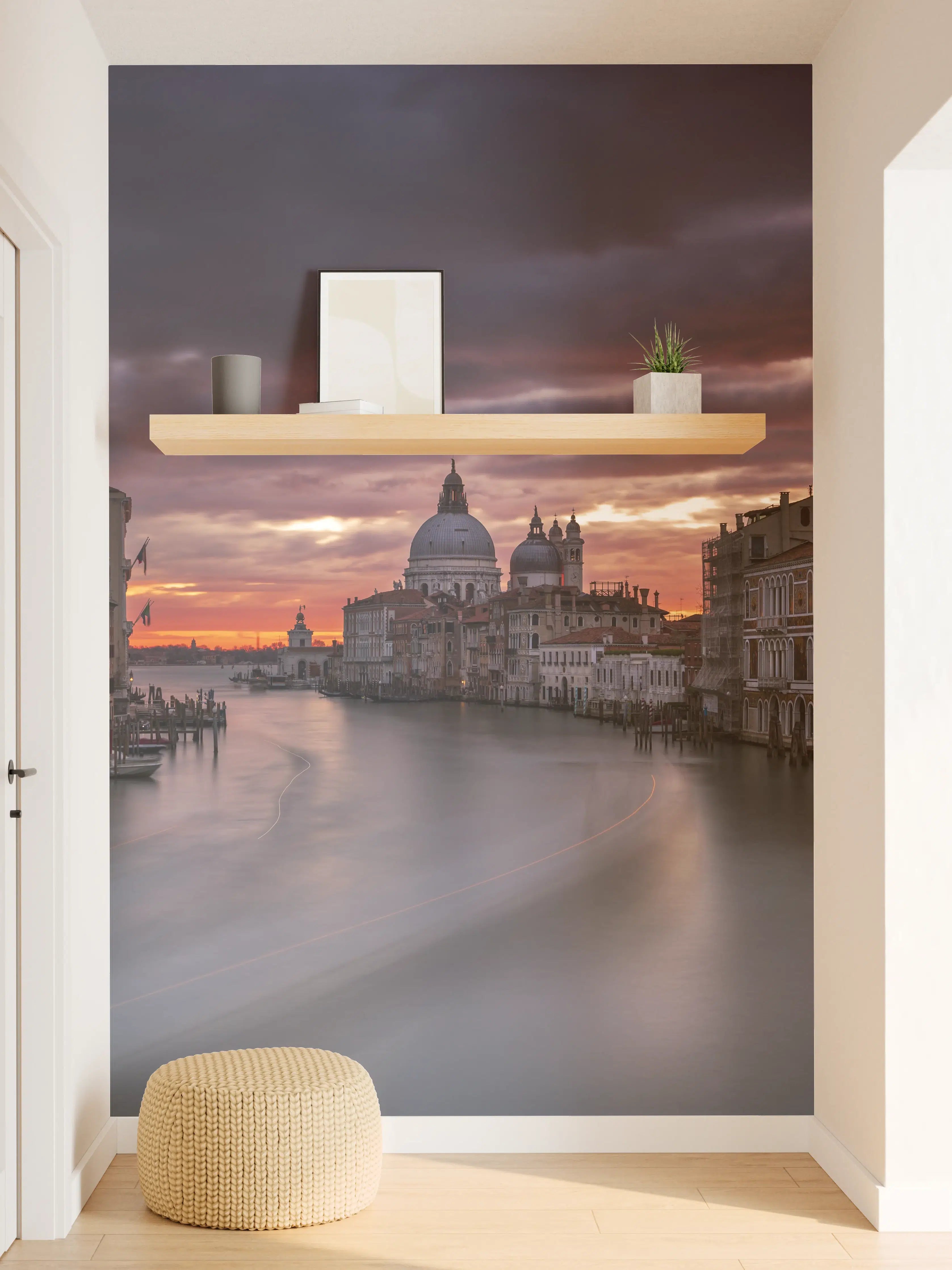 Wandverkleidung Flur - Stimmungsvoller Sonnenuntergang in Venedig