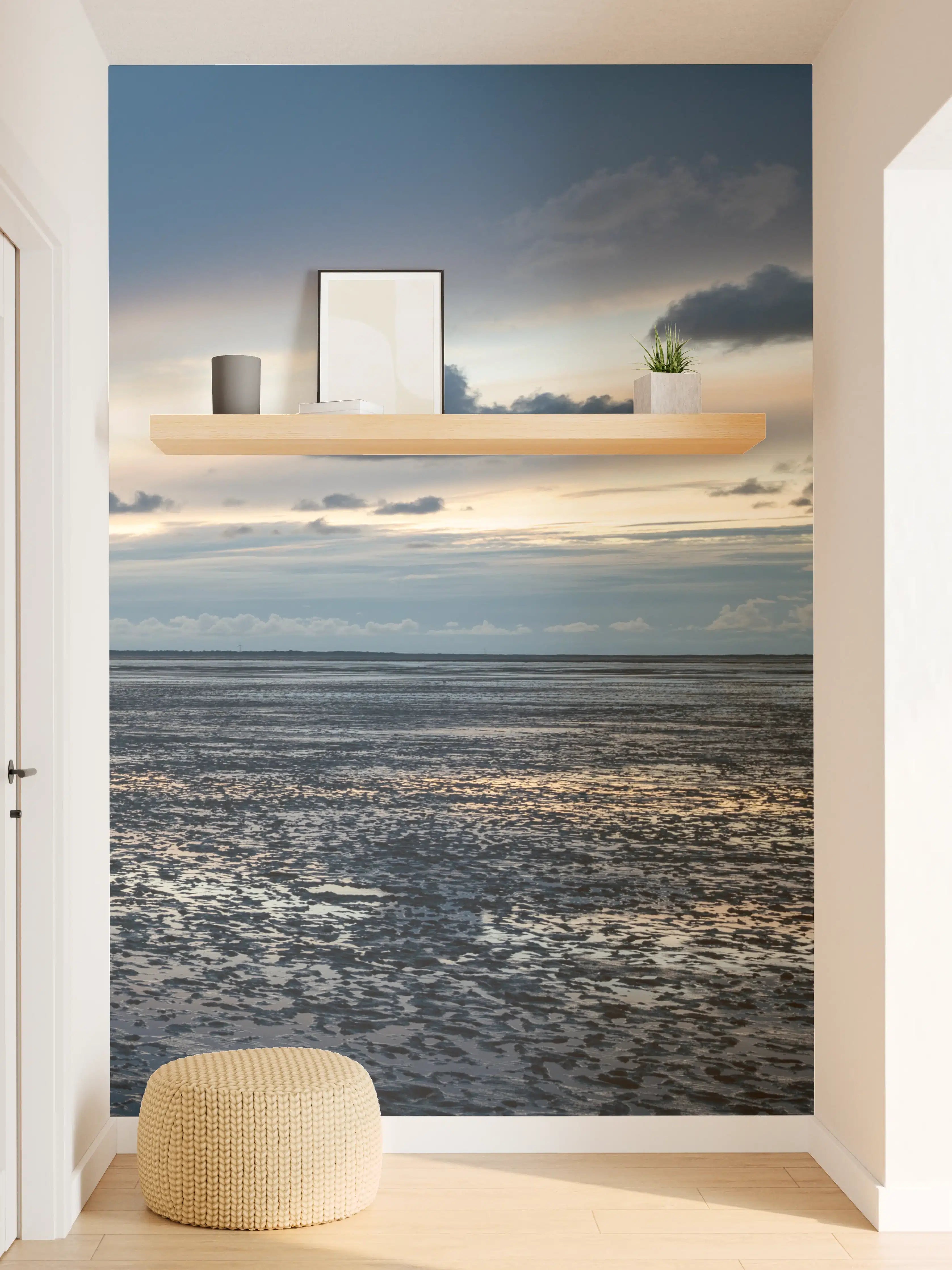 Wandverkleidung Flur - Stimmungsvoller Sonnenuntergang über dem Meer