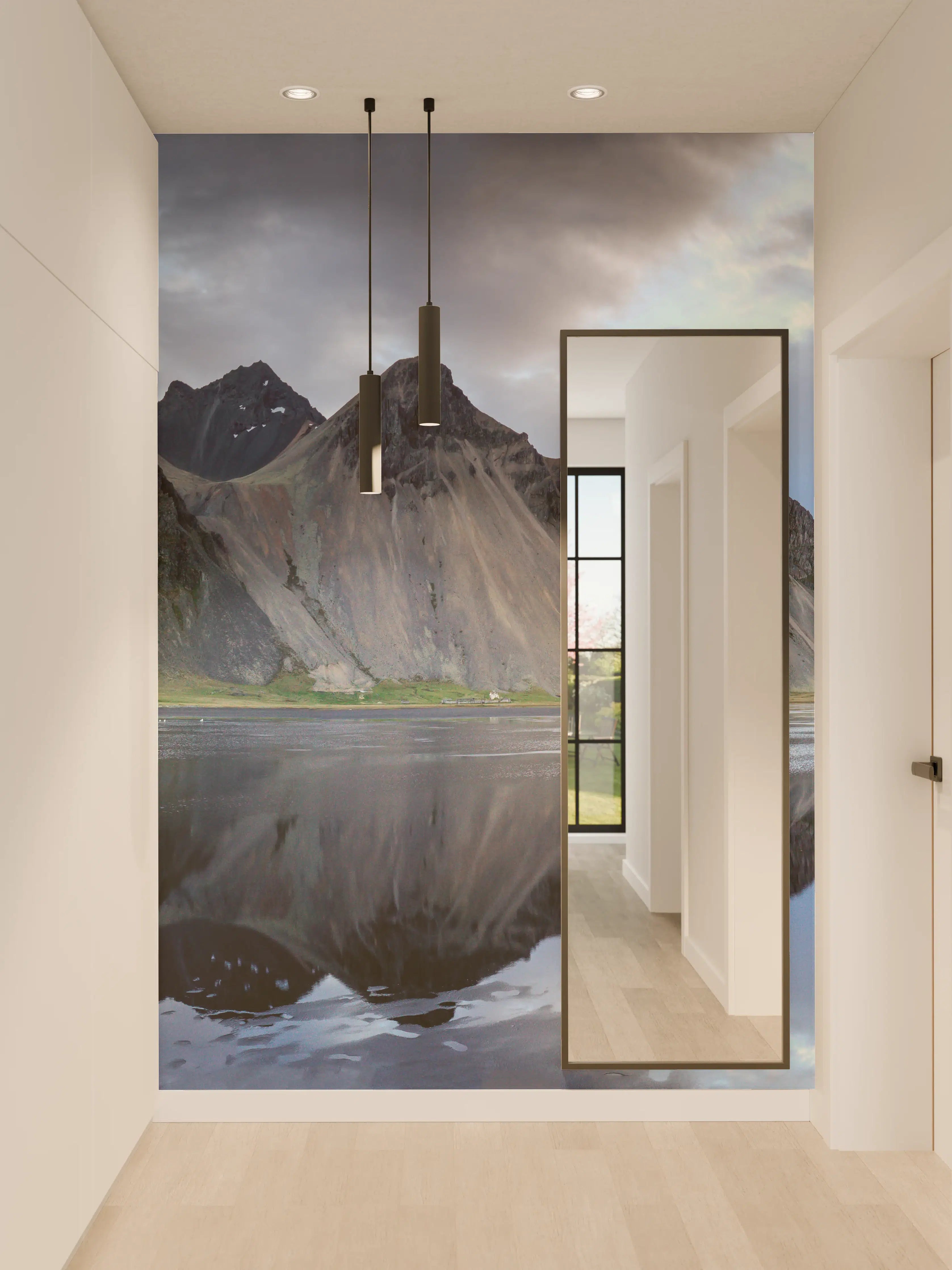 Wandverkleidung Flur - Stokksnes an der isländischen Küste