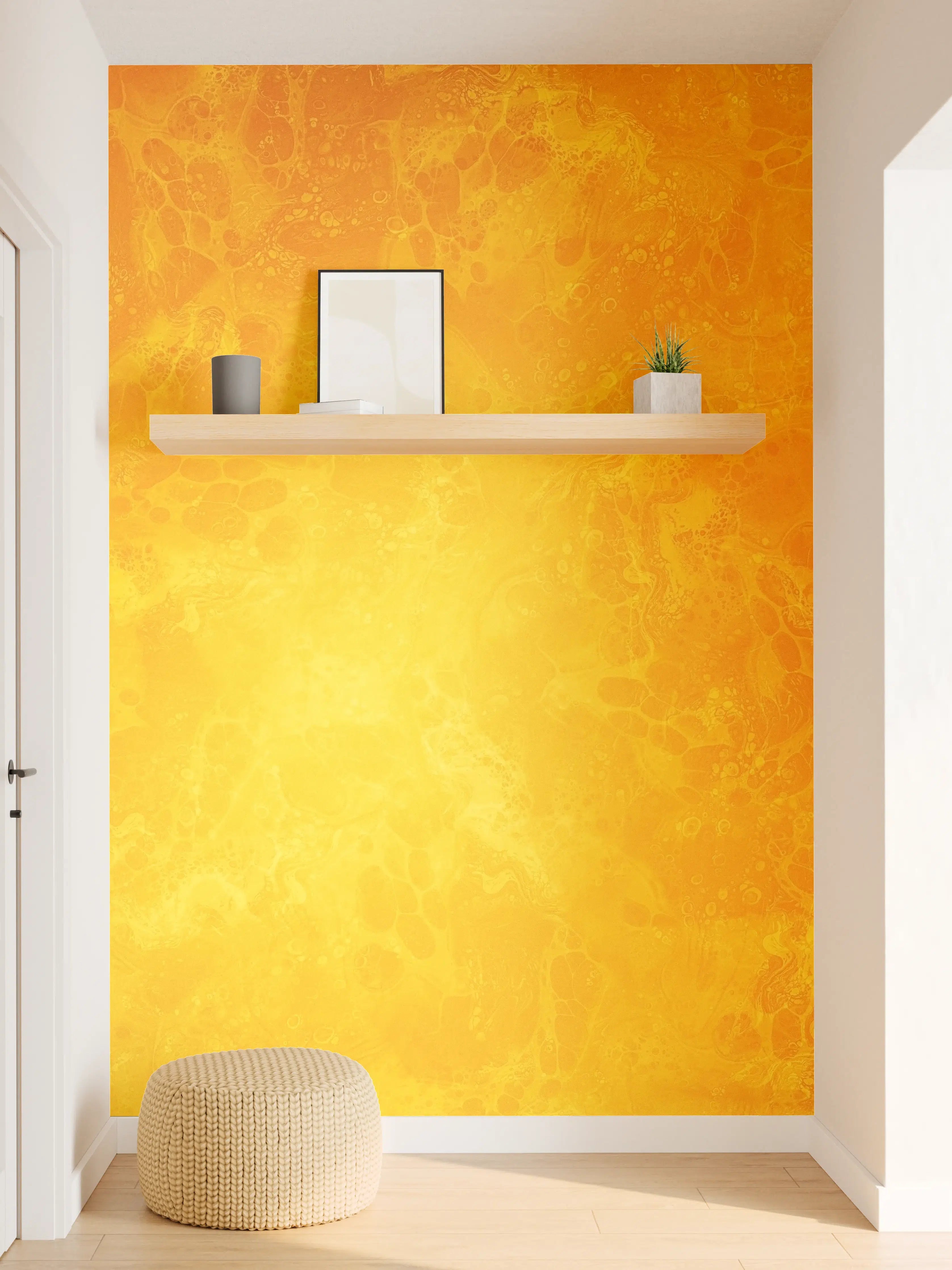Wandverkleidung Flur - Strahlendes Sonnenblumenfeld - Lebendige Natur