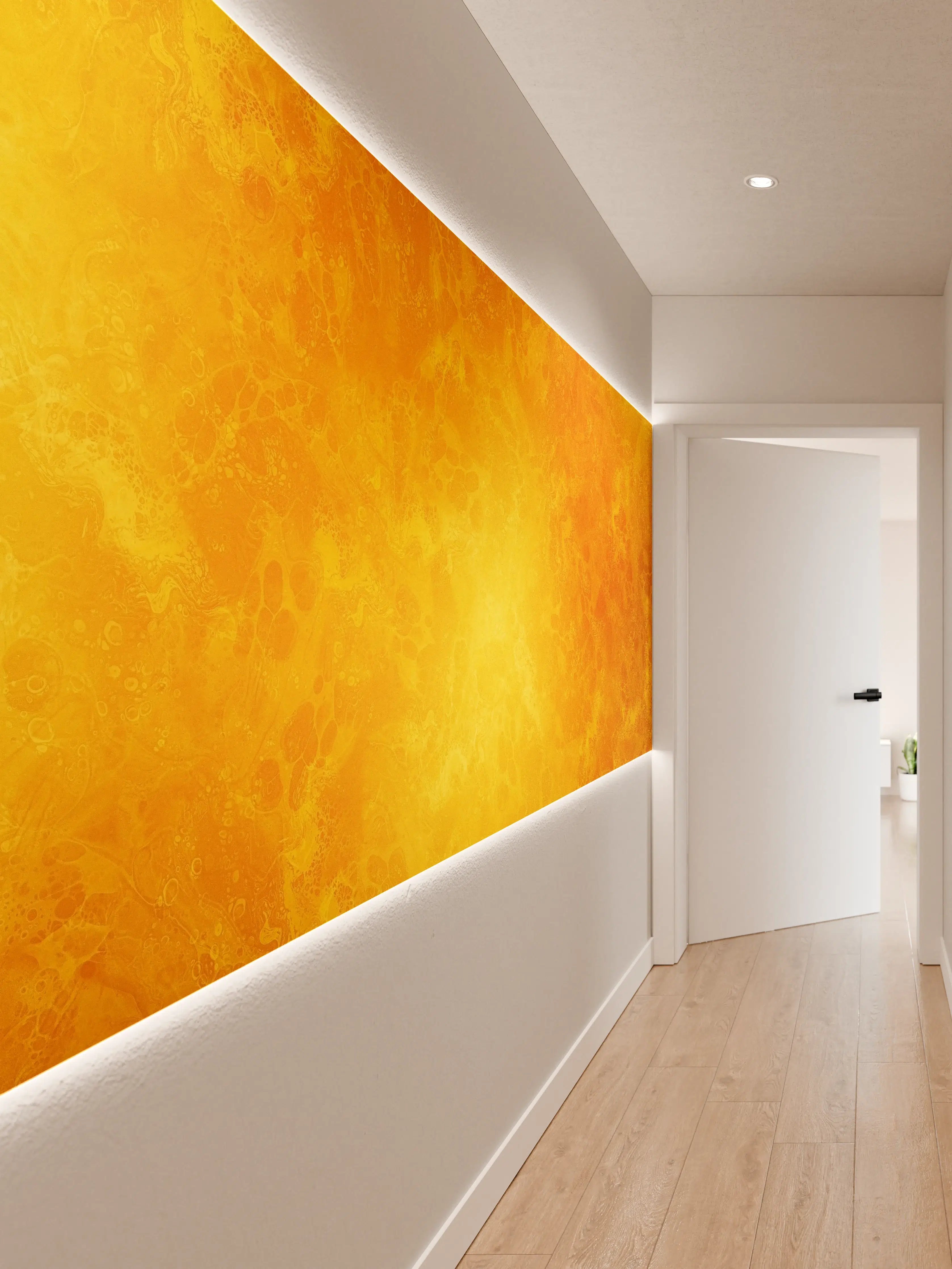 Wandverkleidung Flur - Strahlendes Sonnenblumenfeld - Lebendige Natur