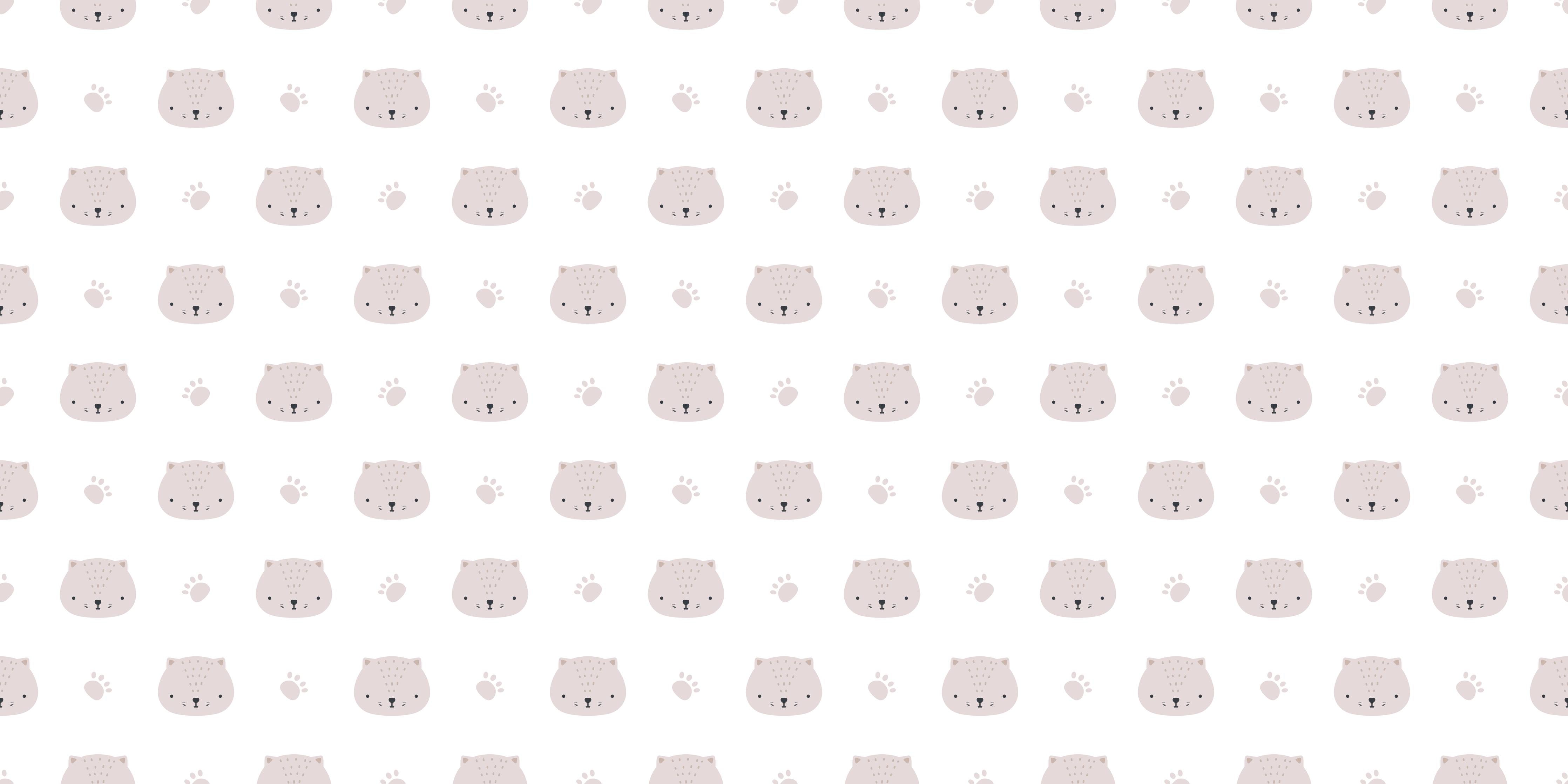 Wandverkleidung Flur-Süßer Katzen-Print im minimalistischen Design