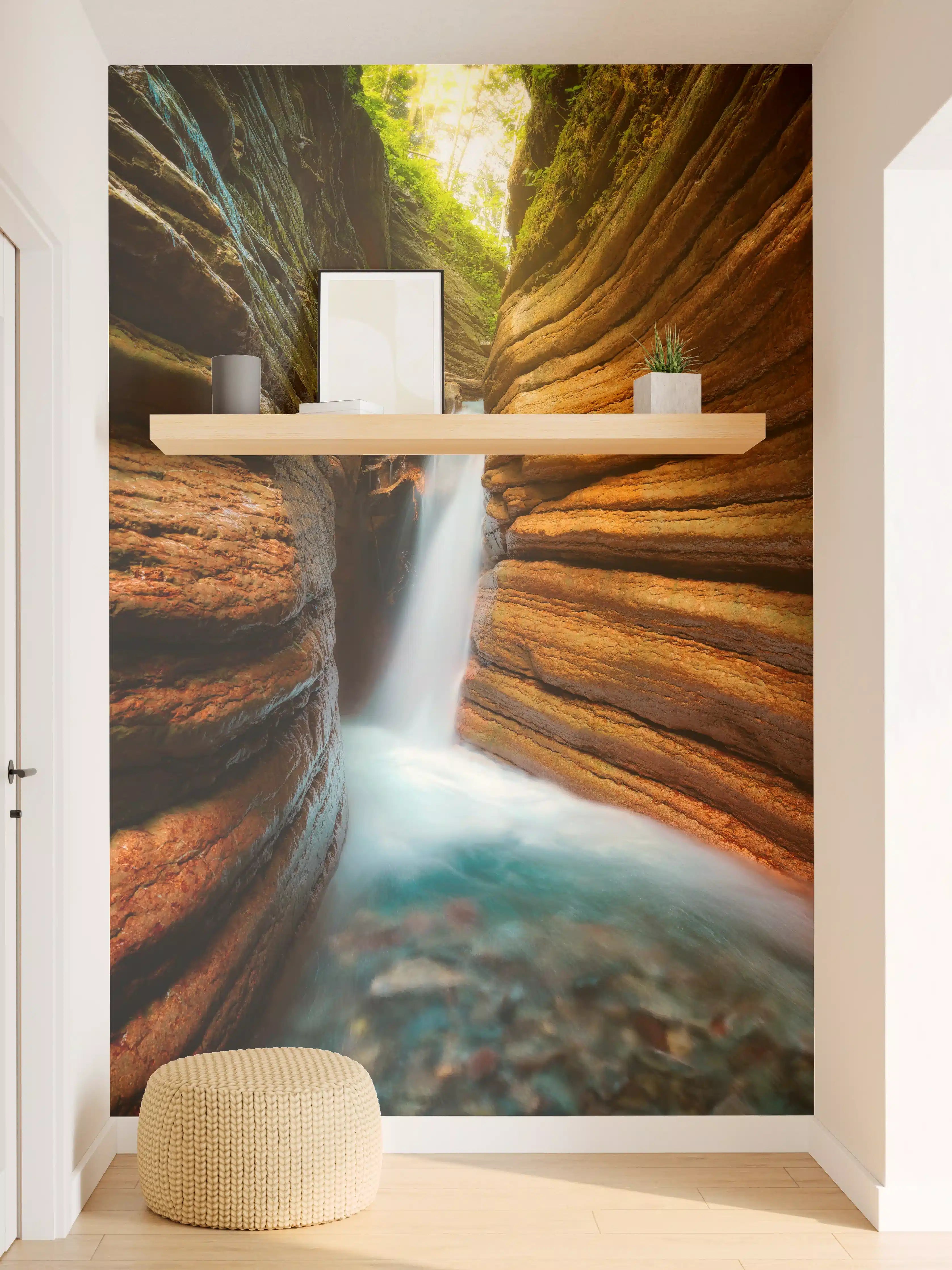 Wandverkleidung Flur - Tauglebach Klamm Slot Canyon River in Austria