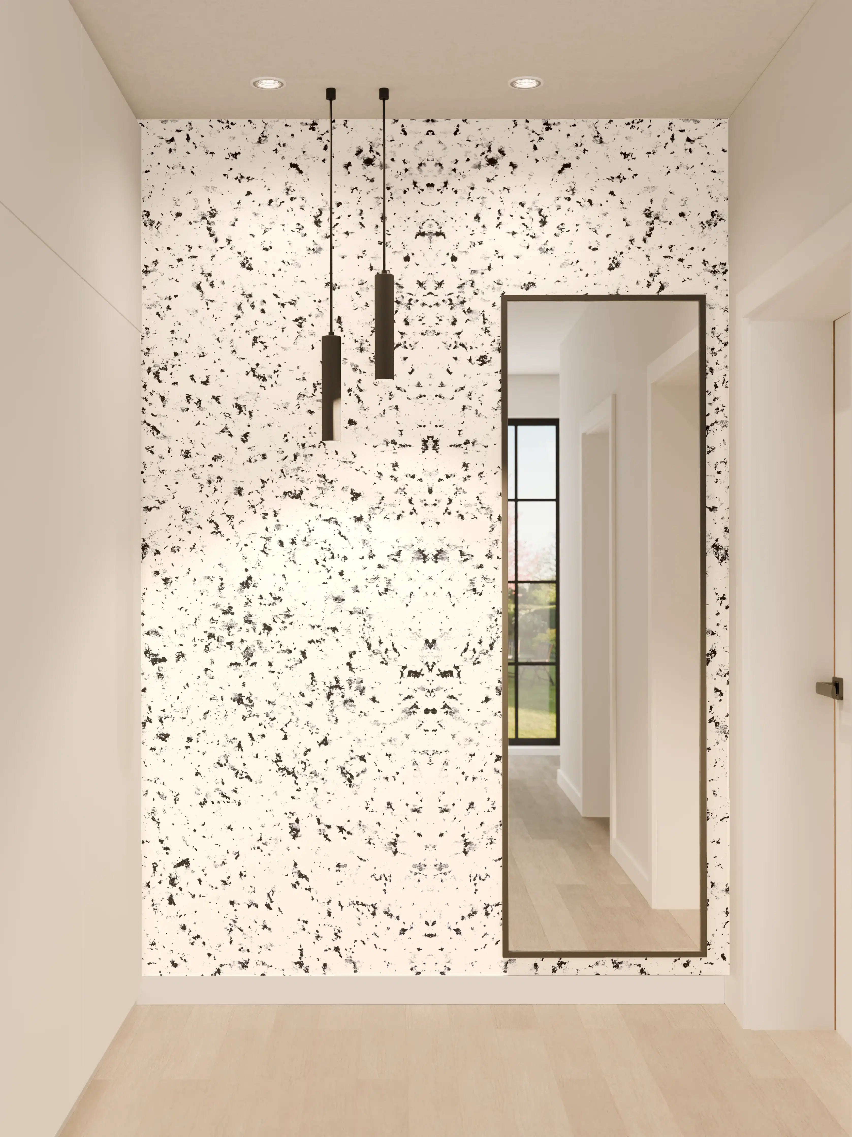 Wandverkleidung Flur - Terrazzo Granit Textur