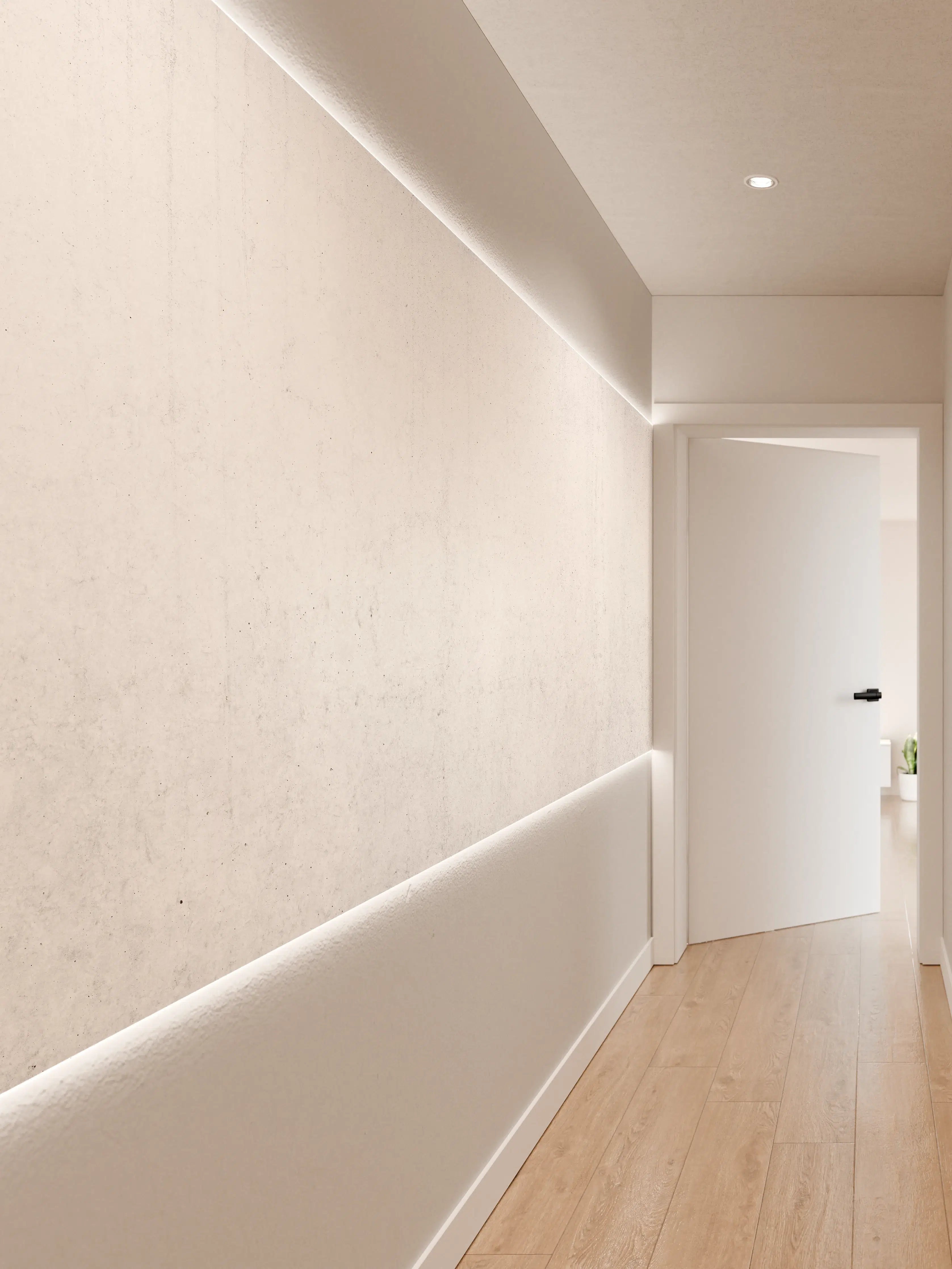 Wandverkleidung Flur - Textur der alten weißen Betonwand