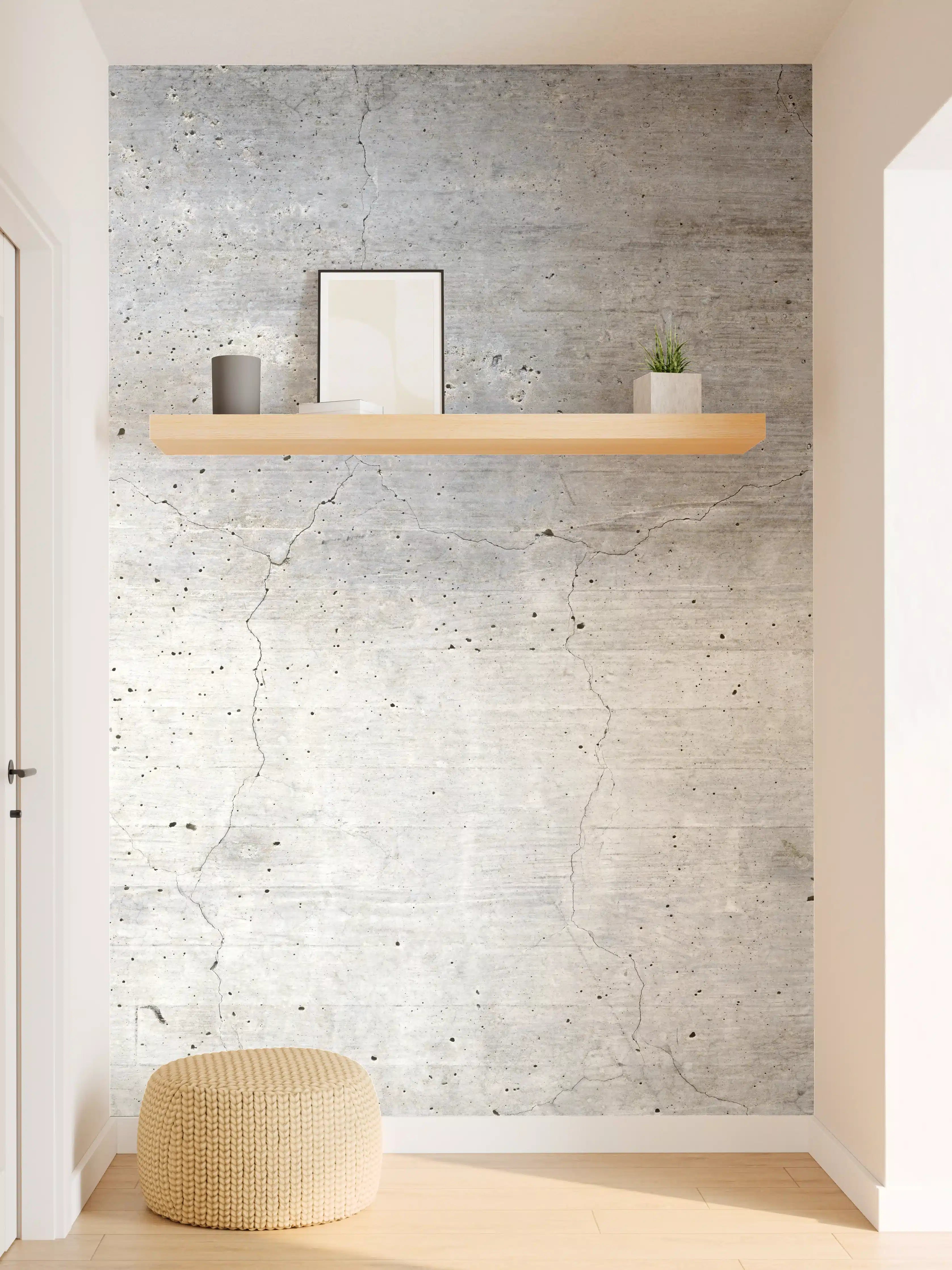 Wandverkleidung Flur - Textur einer alten grauen Betonwand