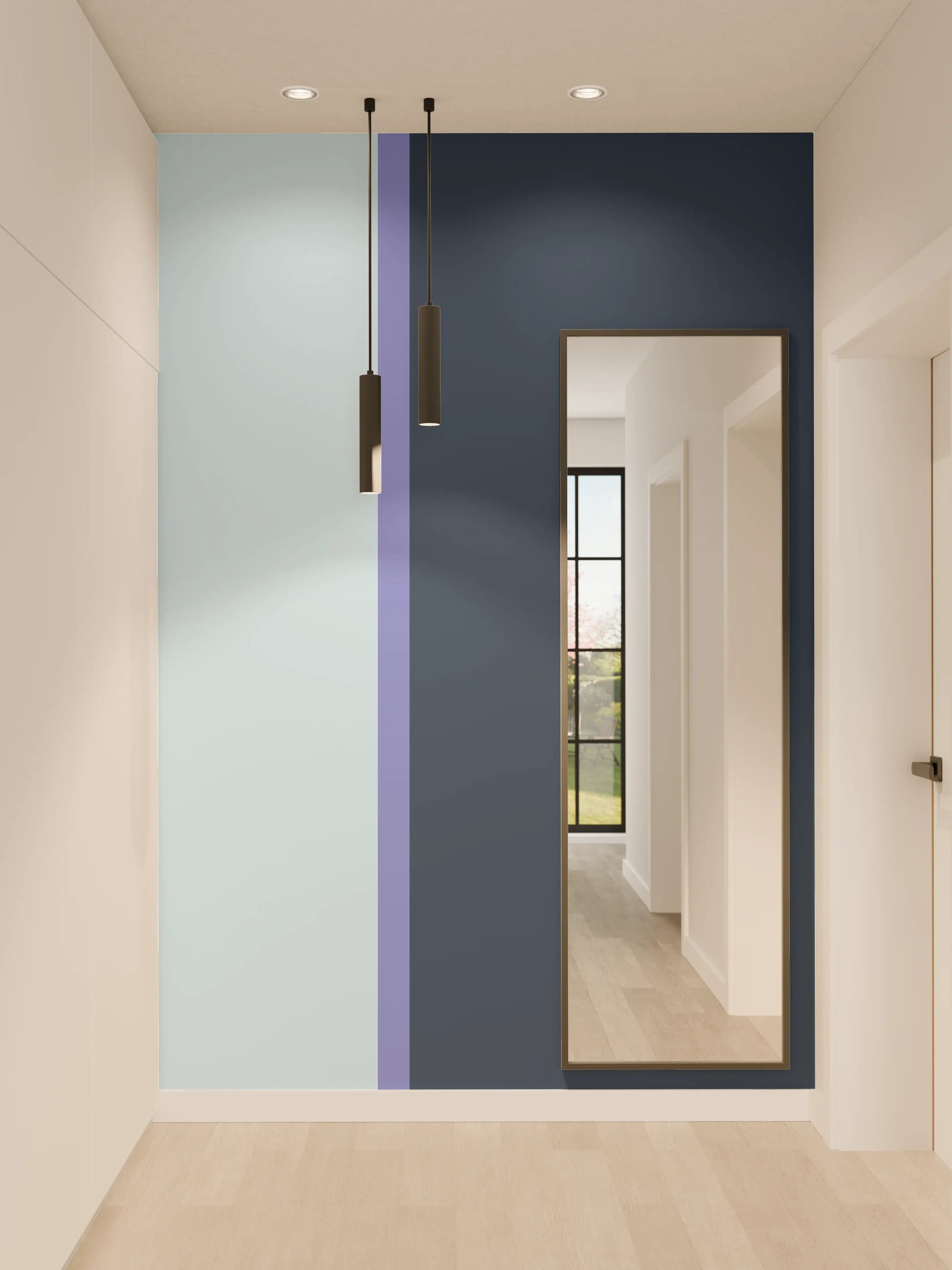Wandverkleidung Flur - The Blues - Easy Vertical - Blueberry