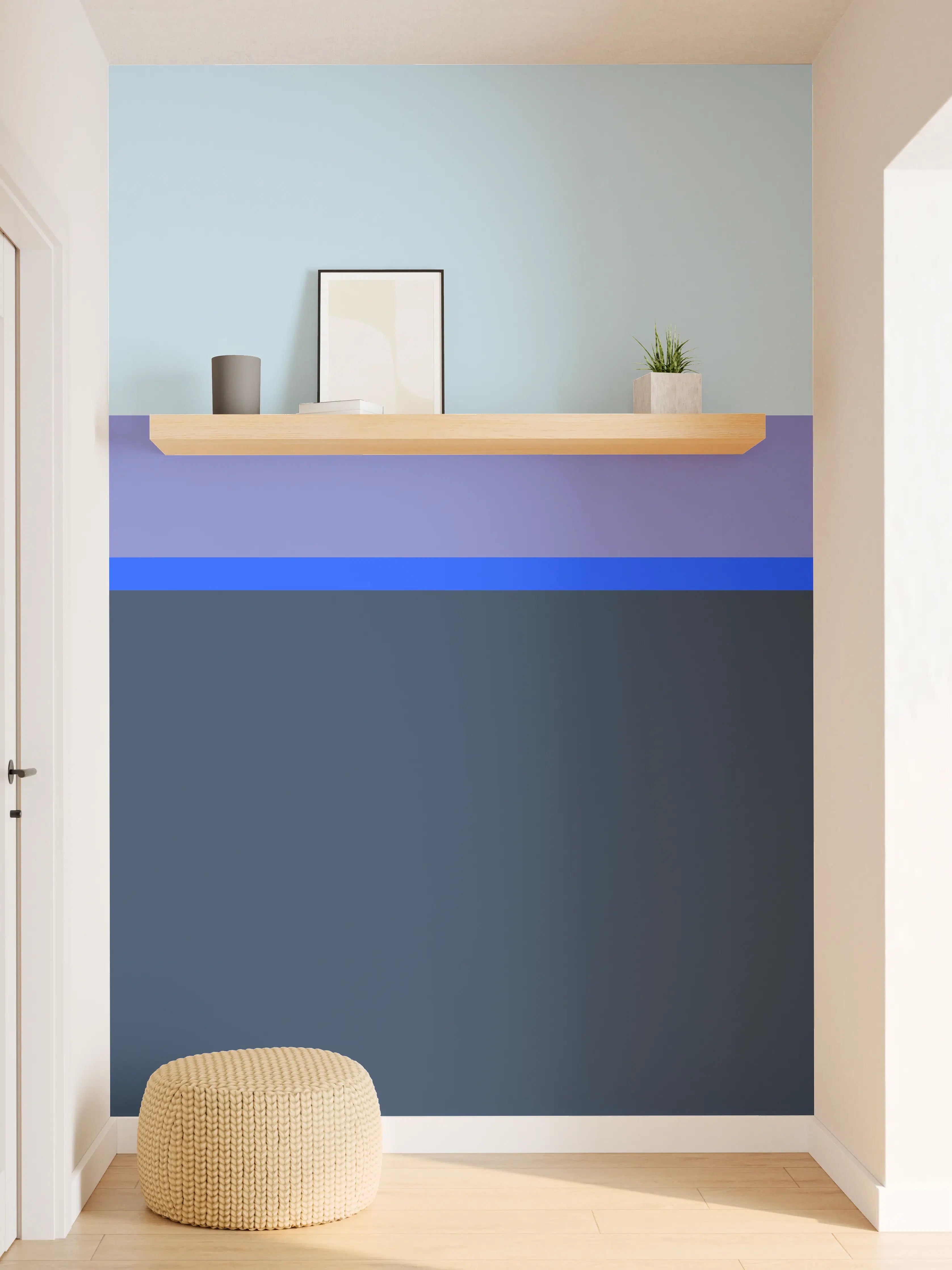 Wandverkleidung Flur - The Blues - Horizontal - Blueberry
