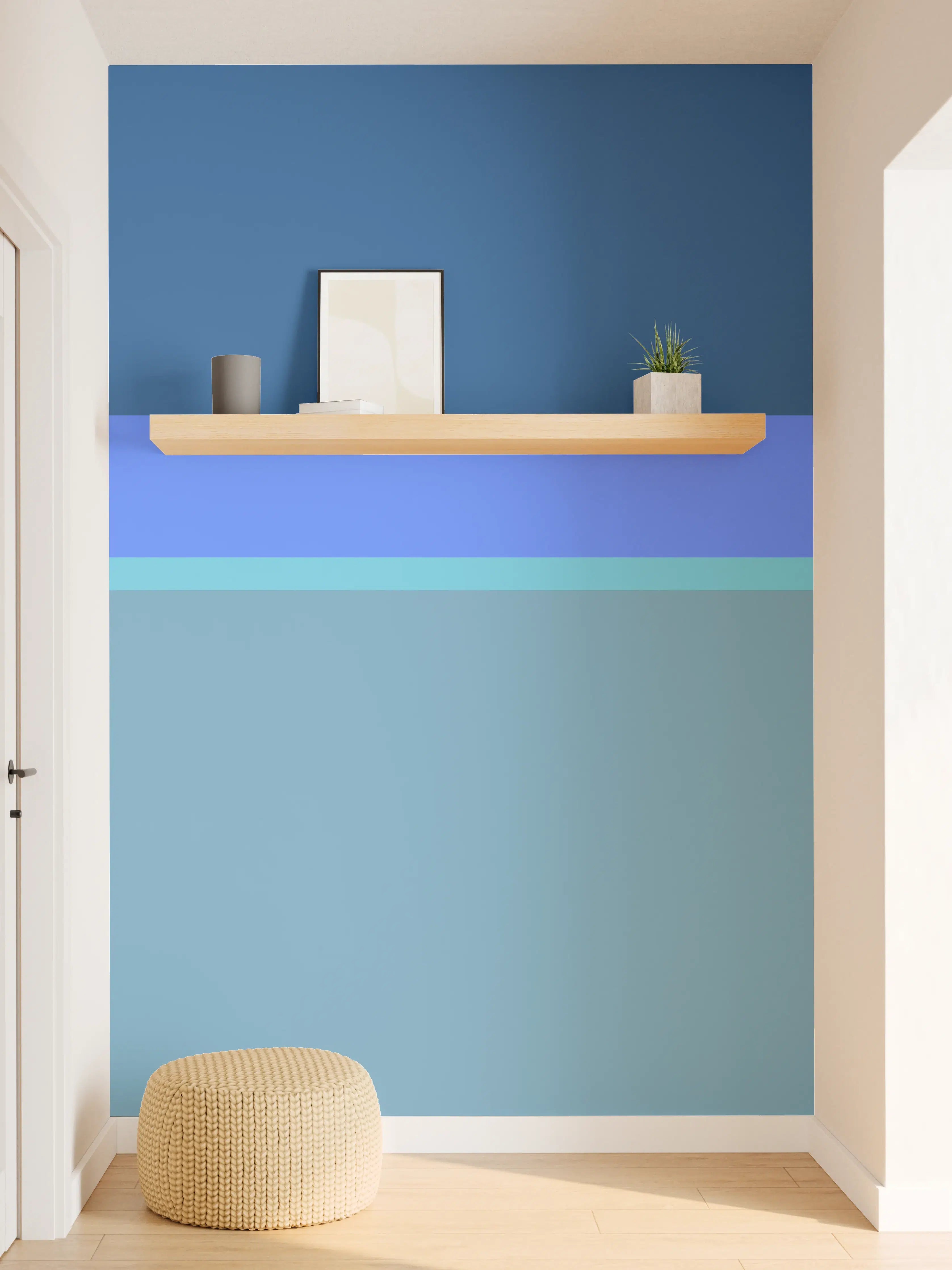 Wandverkleidung Flur - The Blues - Horizontal - Cornflower