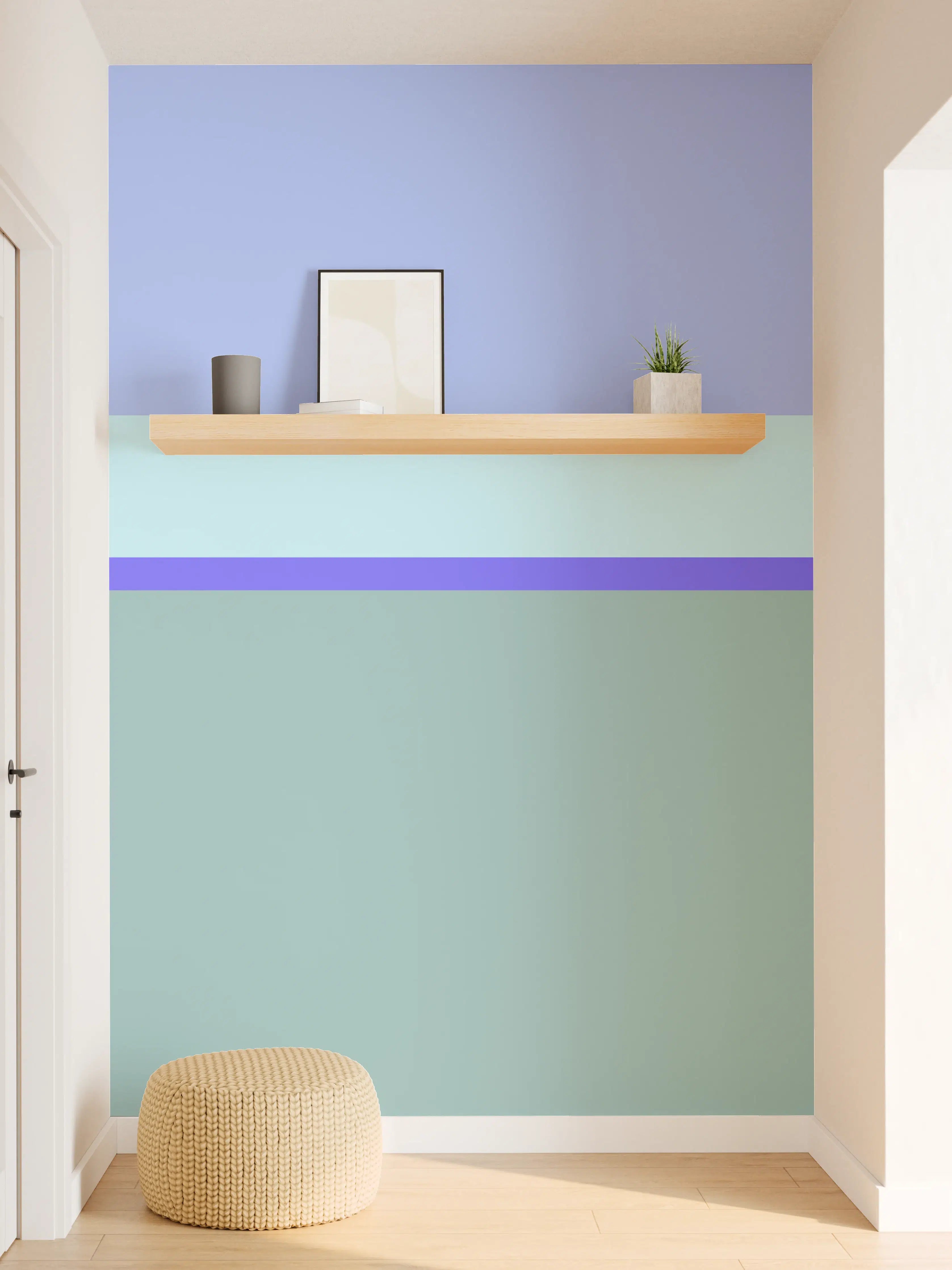 Wandverkleidung Flur - The Blues - Horizontal - Lavender