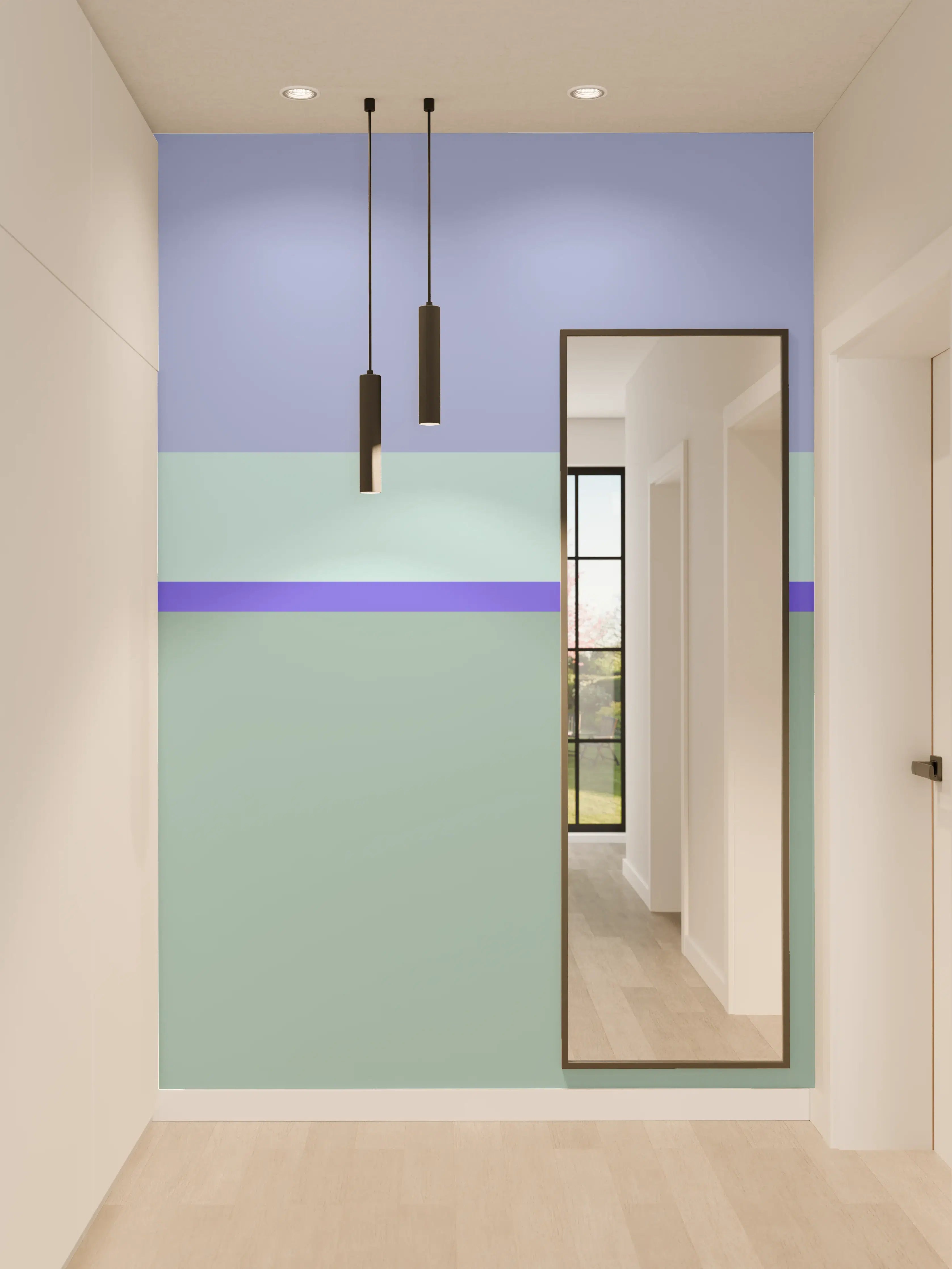 Wandverkleidung Flur - The Blues - Horizontal - Lavender