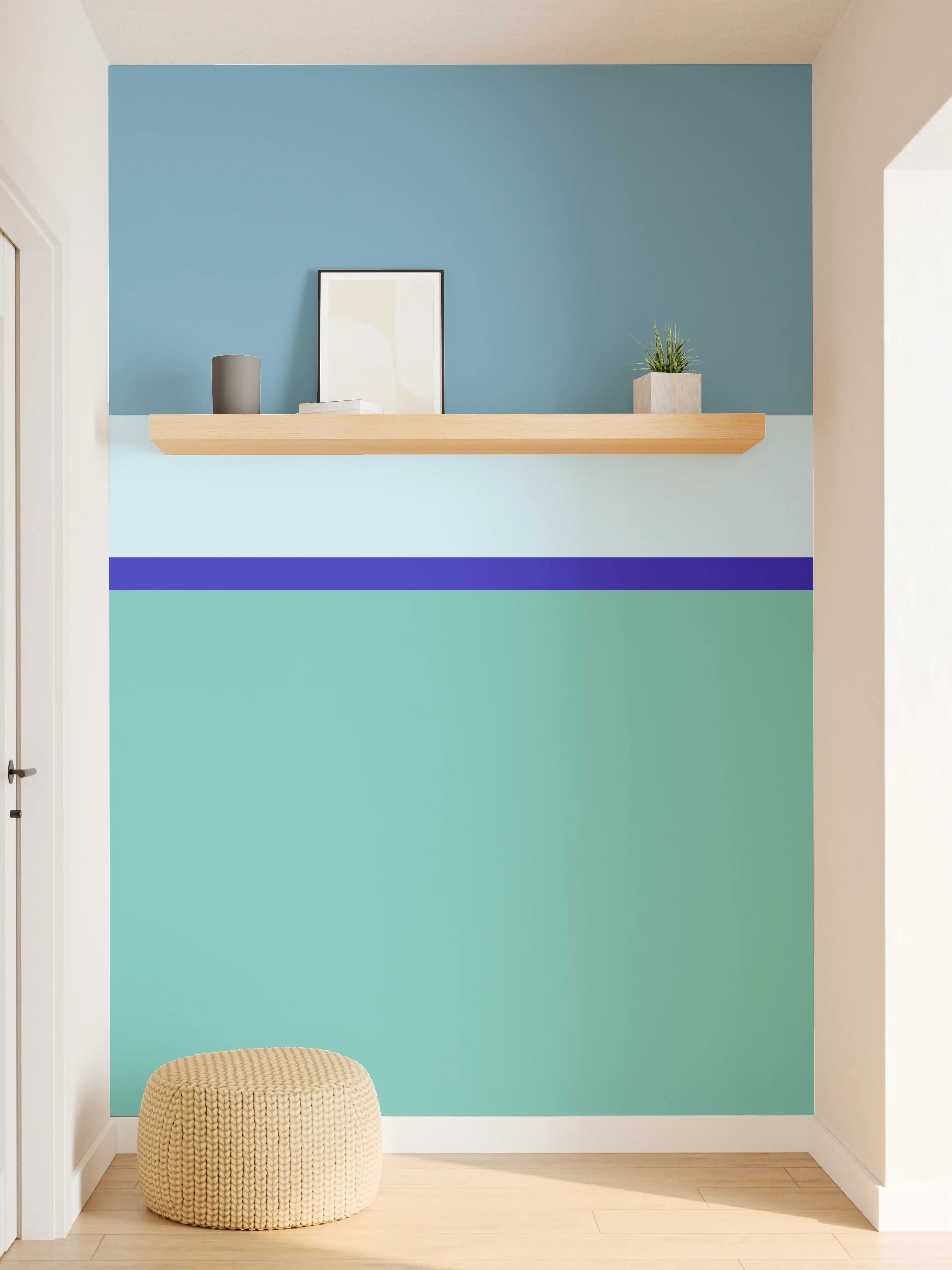 Wandverkleidung Flur - The Blues - Horizontal - Ocean
