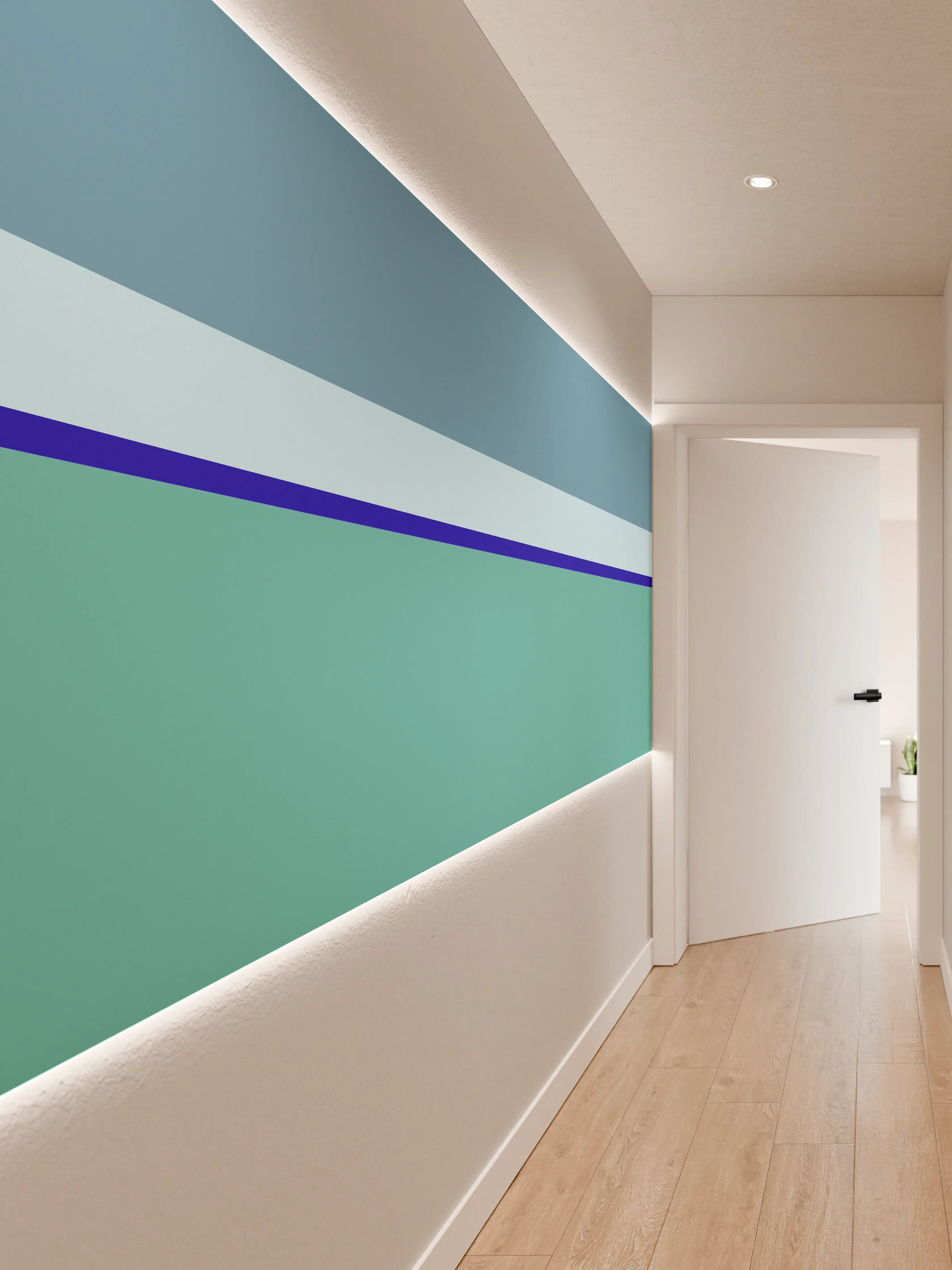 Wandverkleidung Flur - The Blues - Horizontal - Ocean