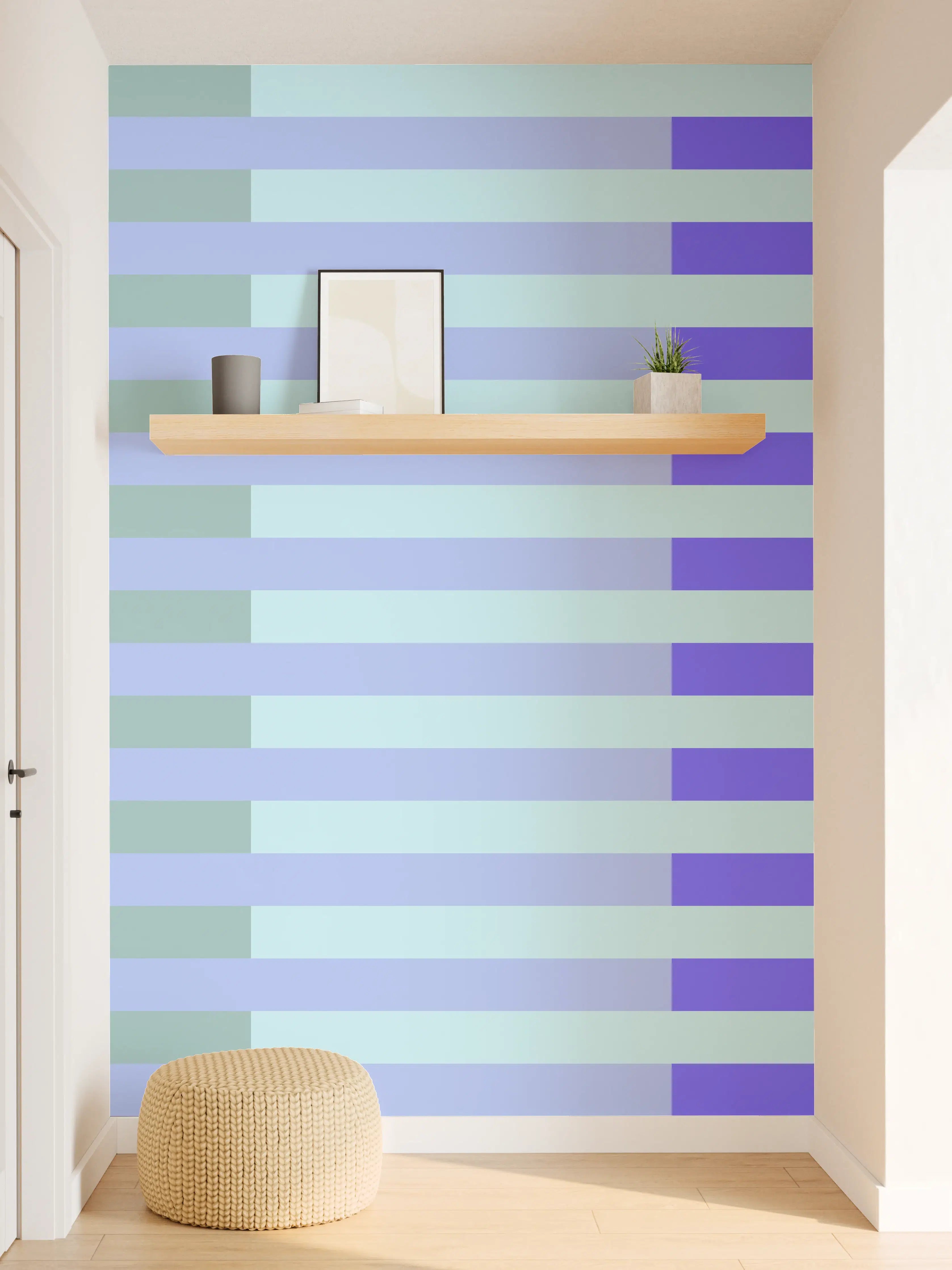 Wandverkleidung Flur - The Blues - Multy Stripes - Lavender