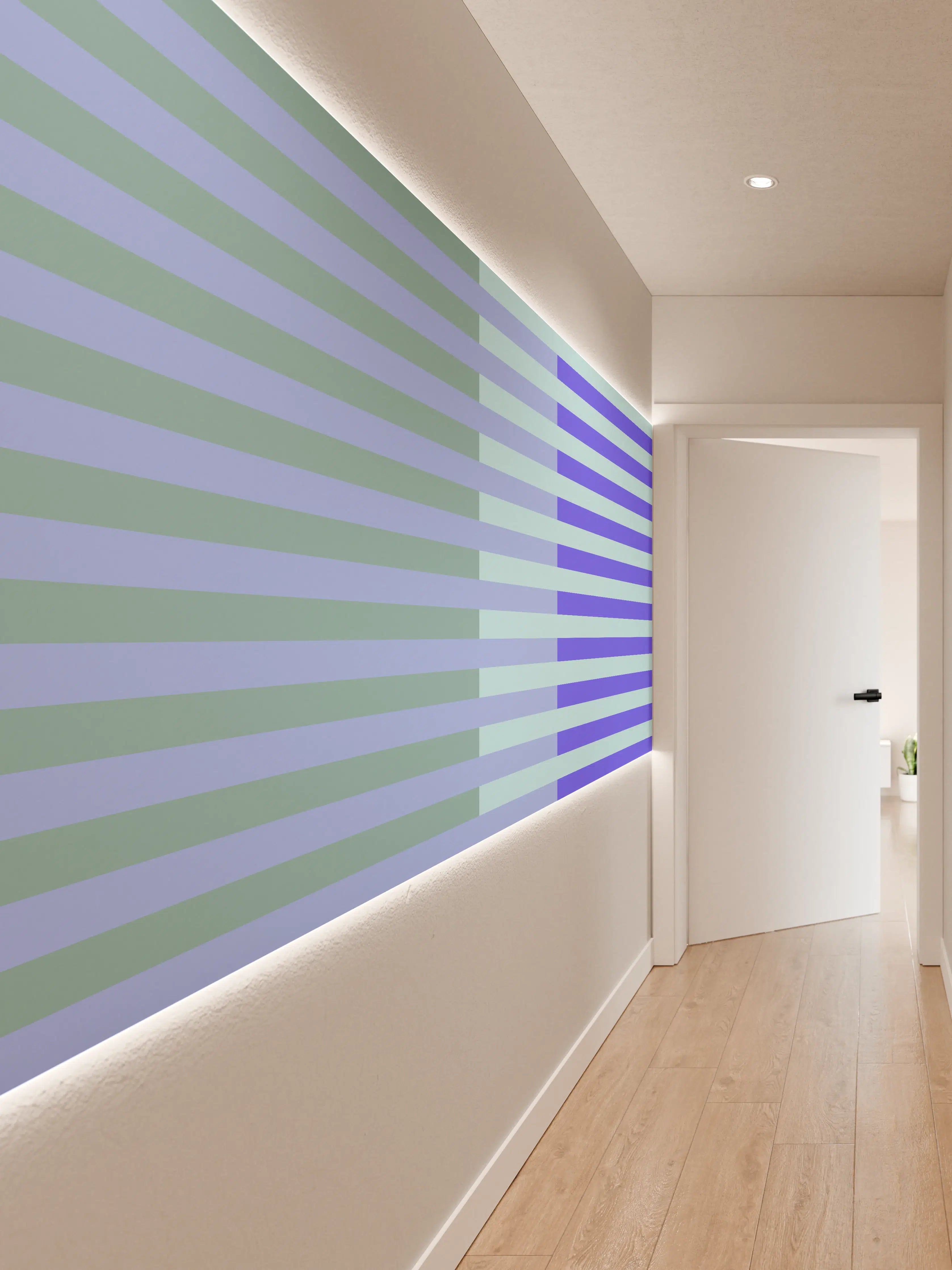 Wandverkleidung Flur - The Blues - Multy Stripes - Lavender