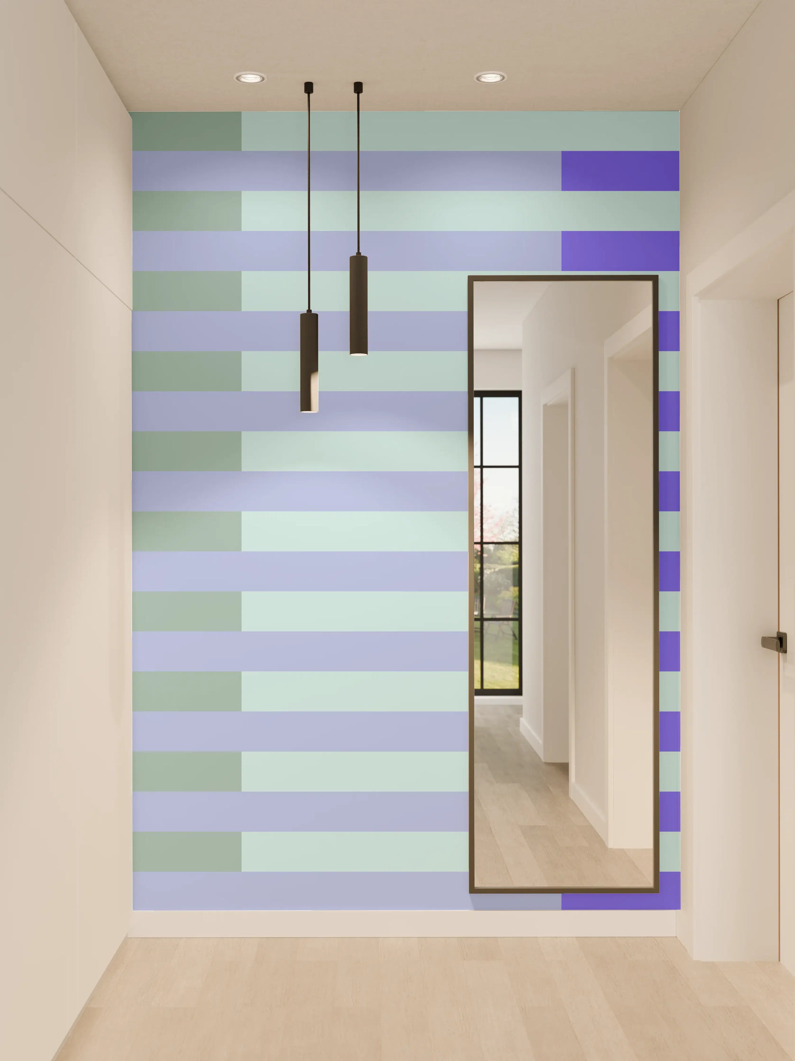Wandverkleidung Flur - The Blues - Multy Stripes - Lavender
