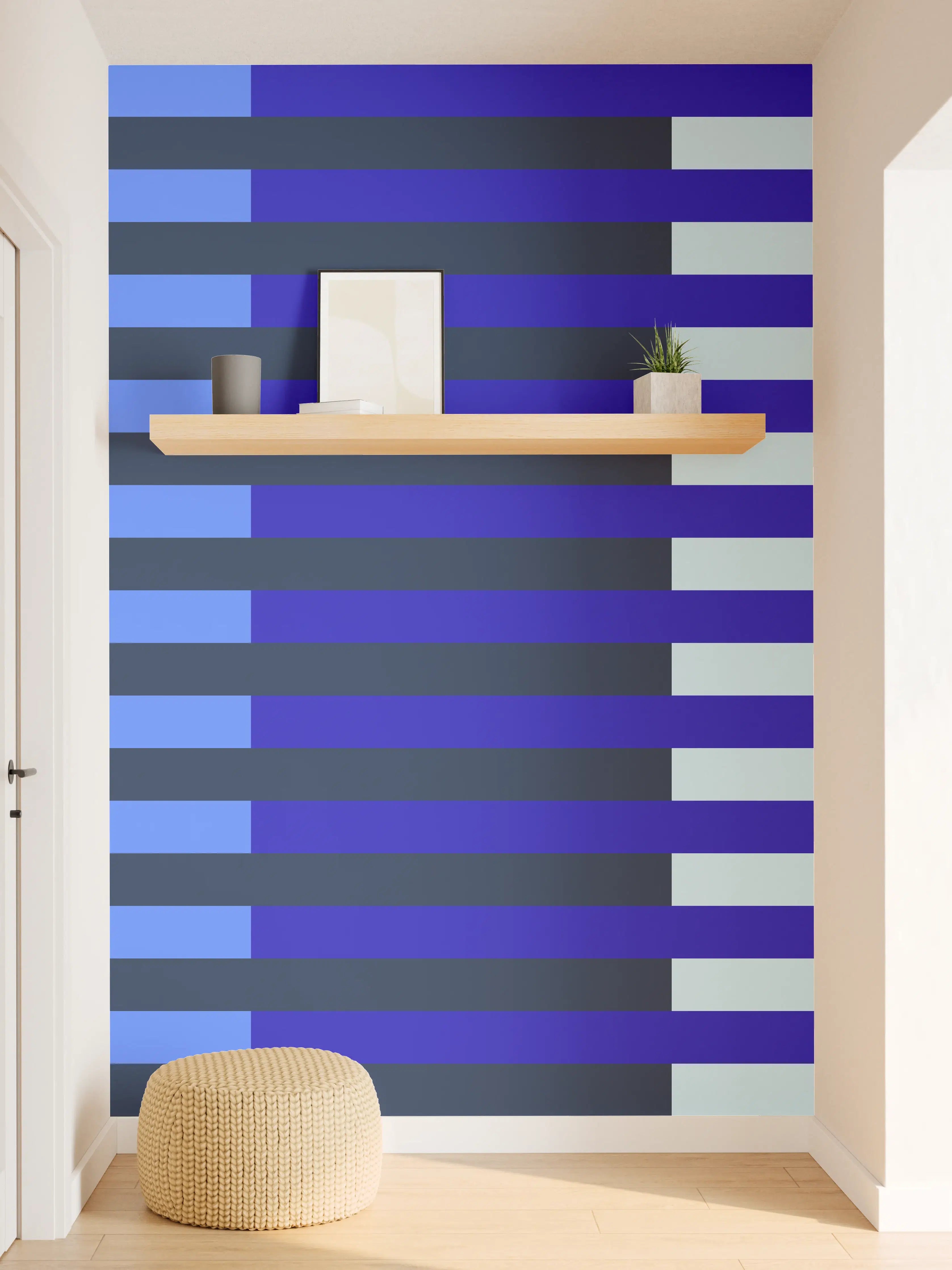 Wandverkleidung Flur - The Blues - Multy Stripes - Waterfall