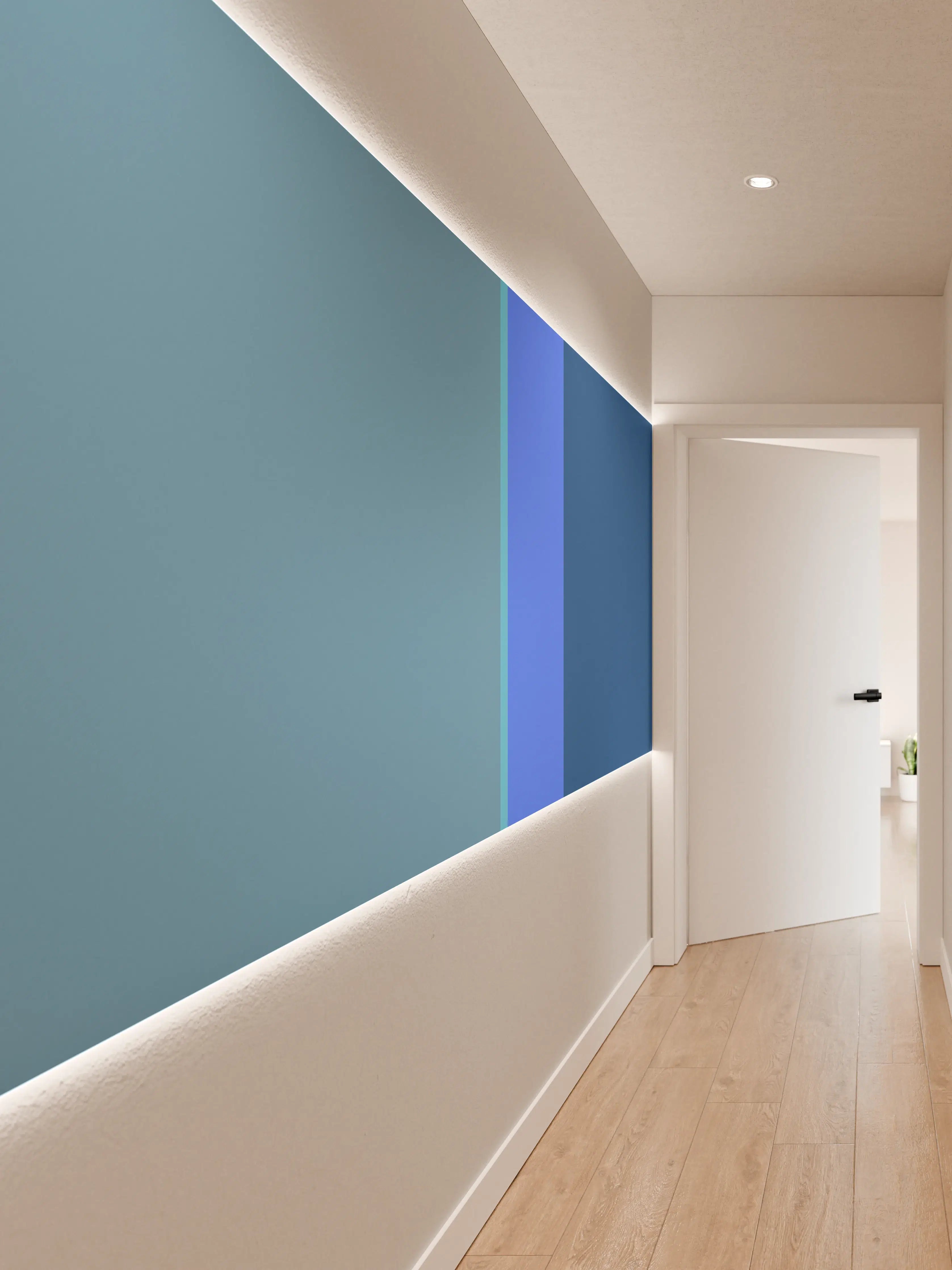 Wandverkleidung Flur - The Blues - Vertical - Cornflower