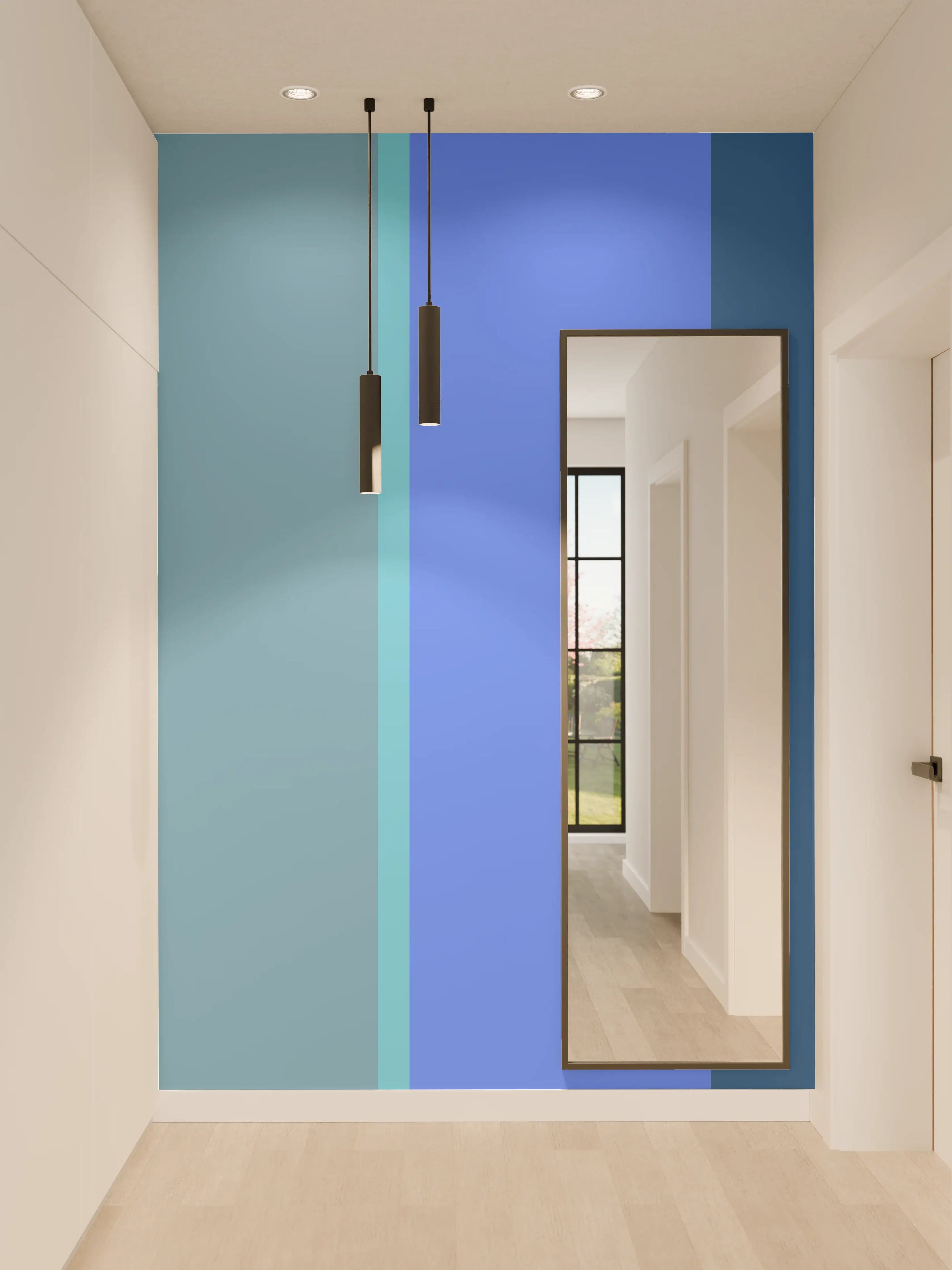 Wandverkleidung Flur - The Blues - Vertical - Cornflower