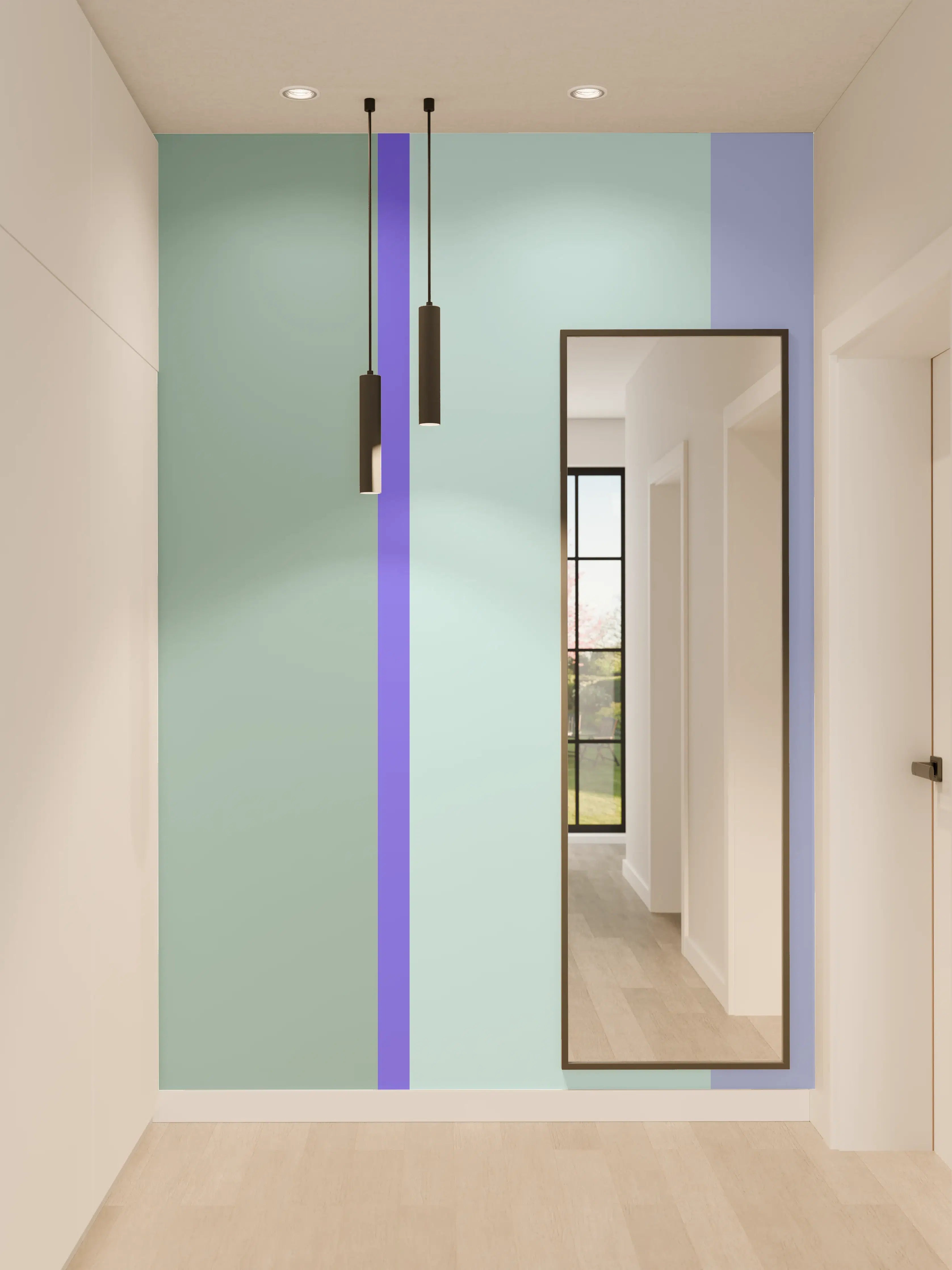 Wandverkleidung Flur - The Blues - Vertical - Lavender