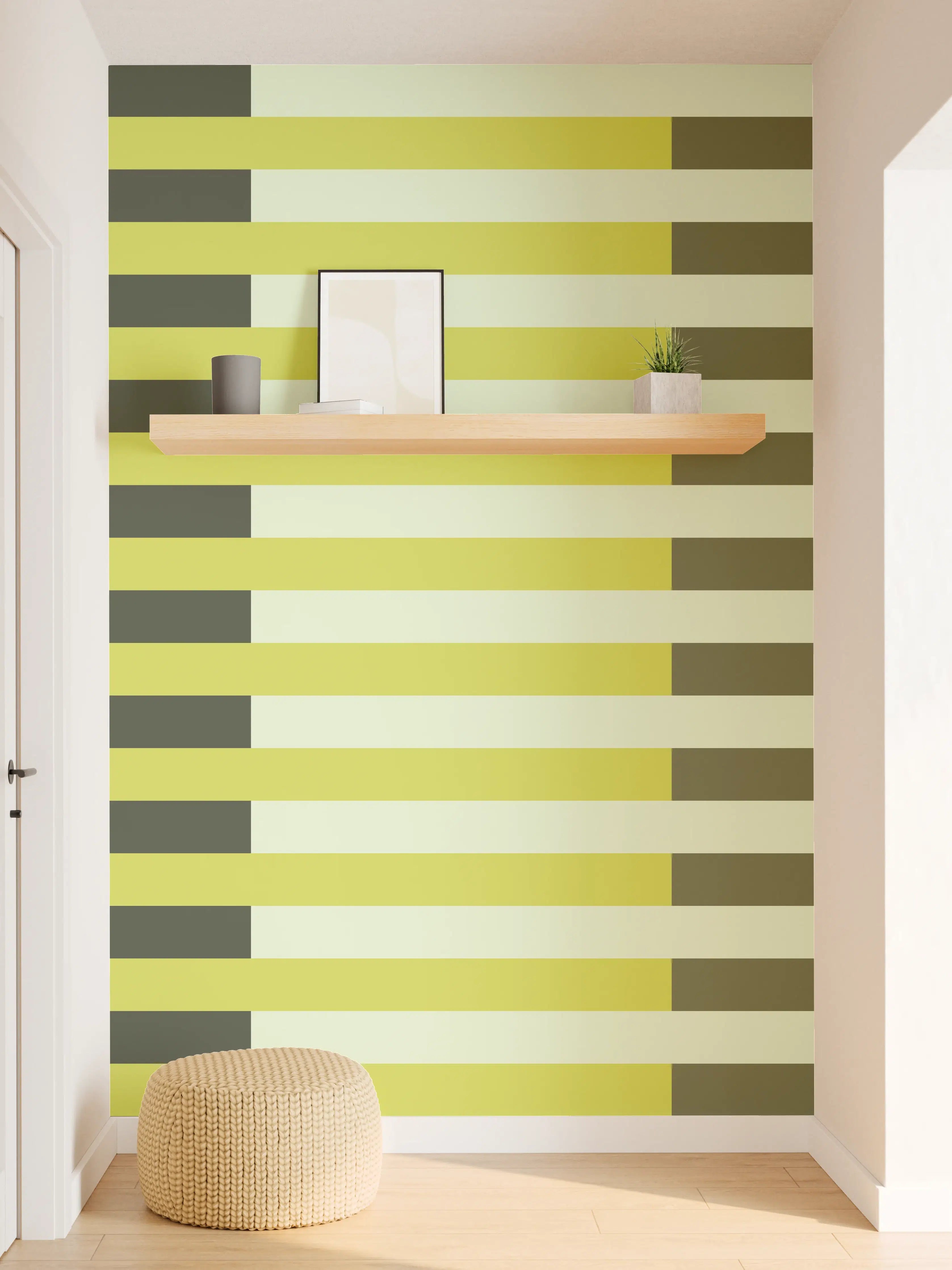 Wandverkleidung Flur - The Greens - Multy Stripes - Olive