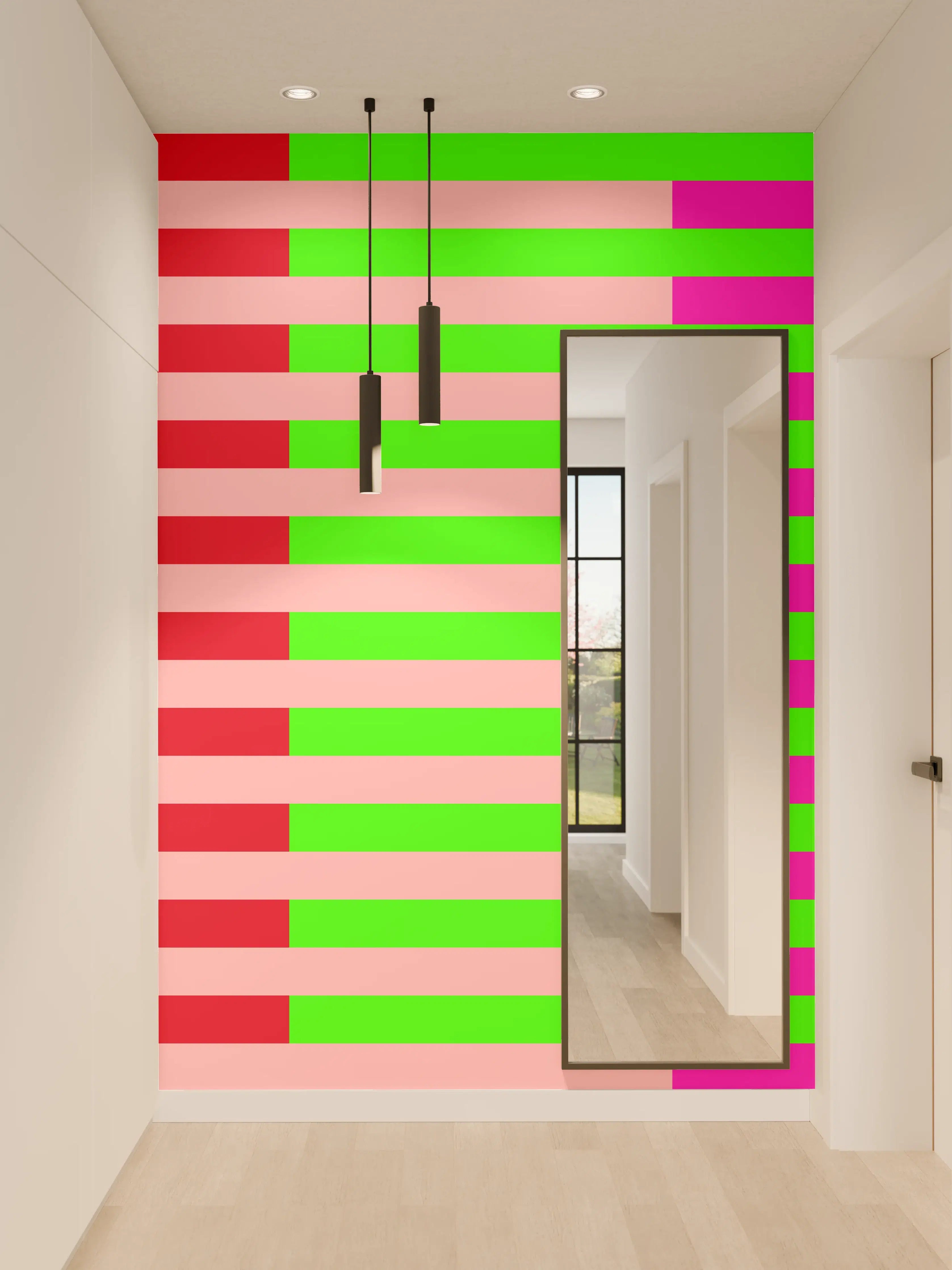 Wandverkleidung Flur - The Neons - Multy Stripes - Nox