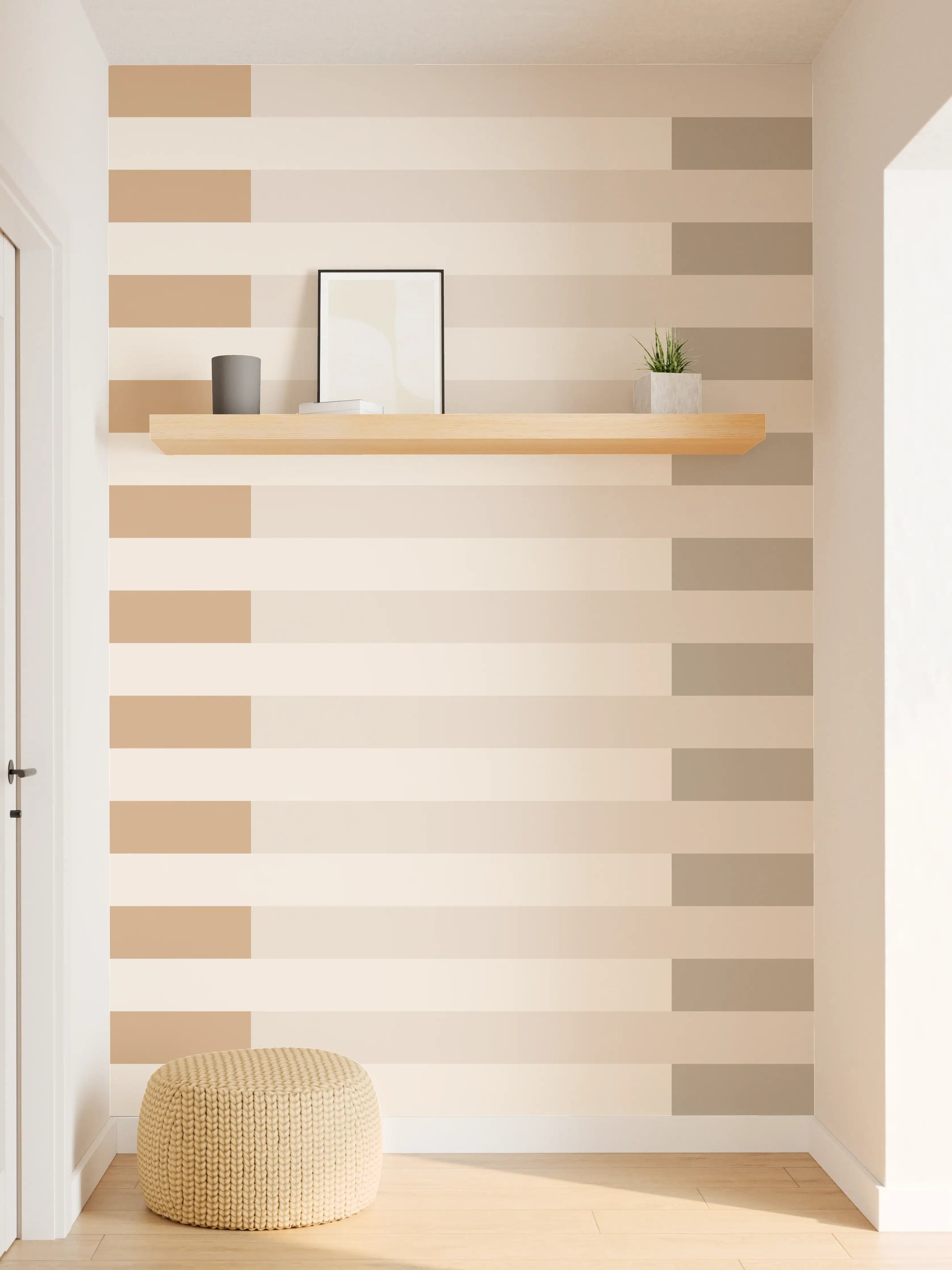 Wandverkleidung Flur - The Nudes - Multy Stripes - Caramel
